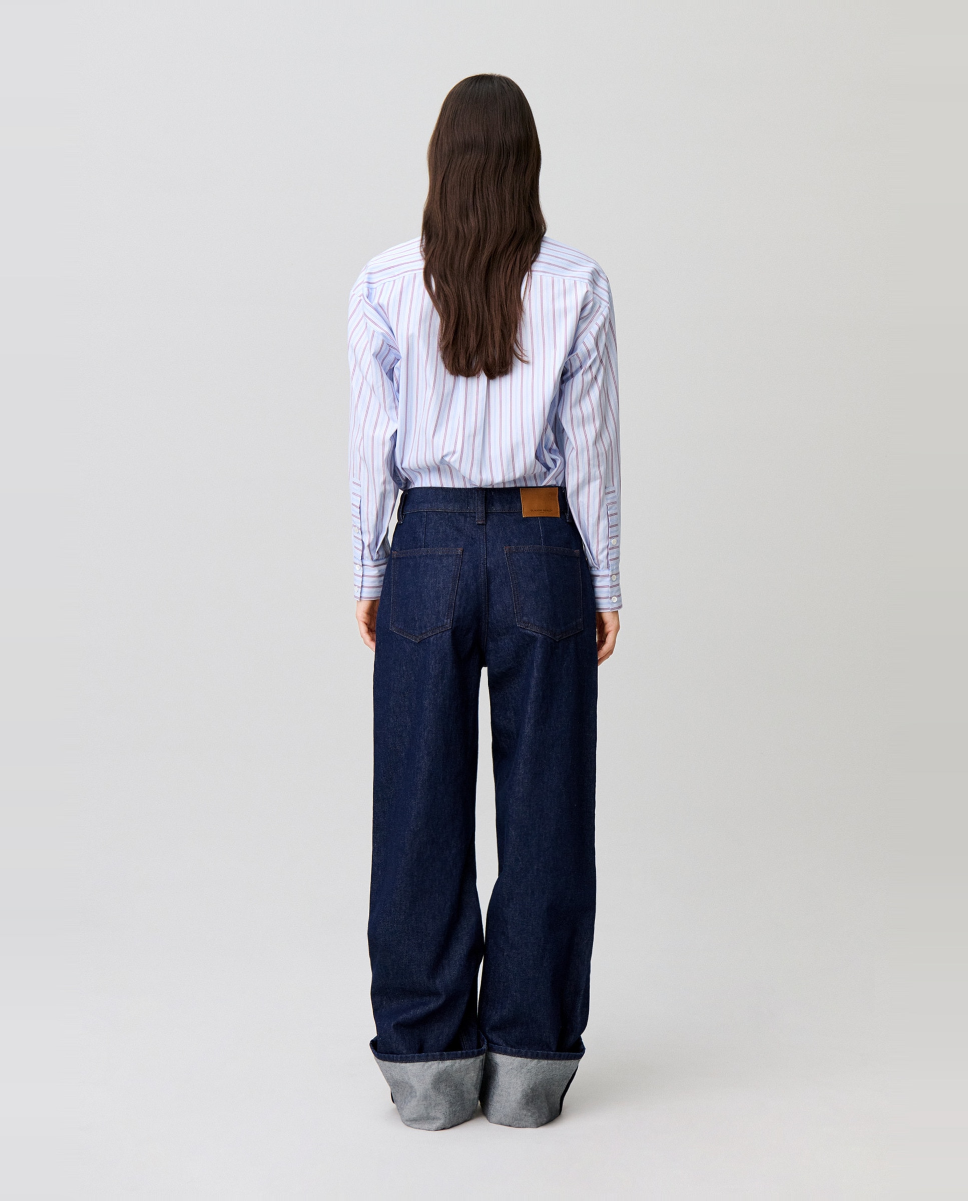 Vaquero de mujer ancho recto con bordado - Claudie Pierlot - Azul Azul-3