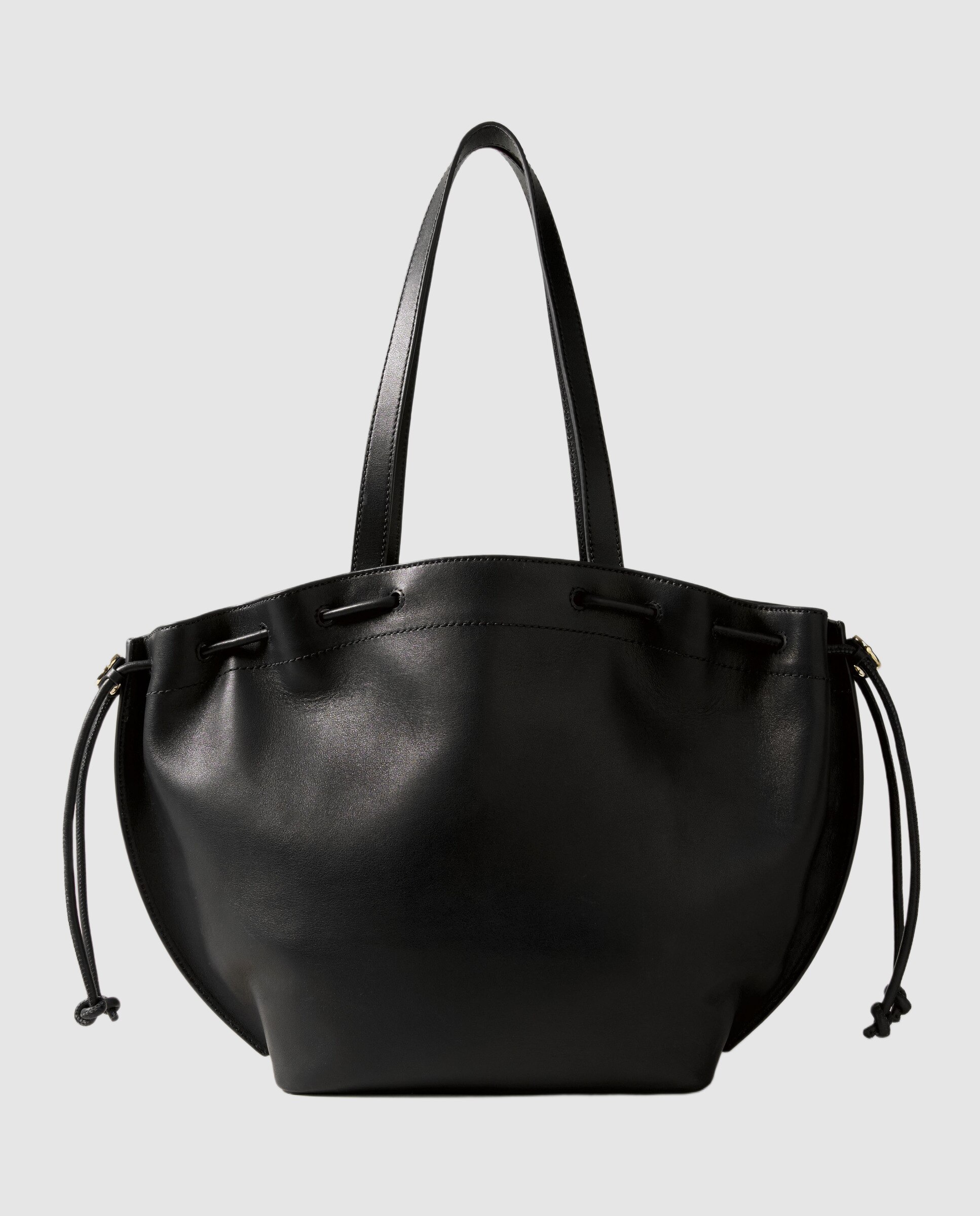 Bolso shopper de mujer piel lisa con anilla metálica - Claudie Pierlot - Negro Negro-3