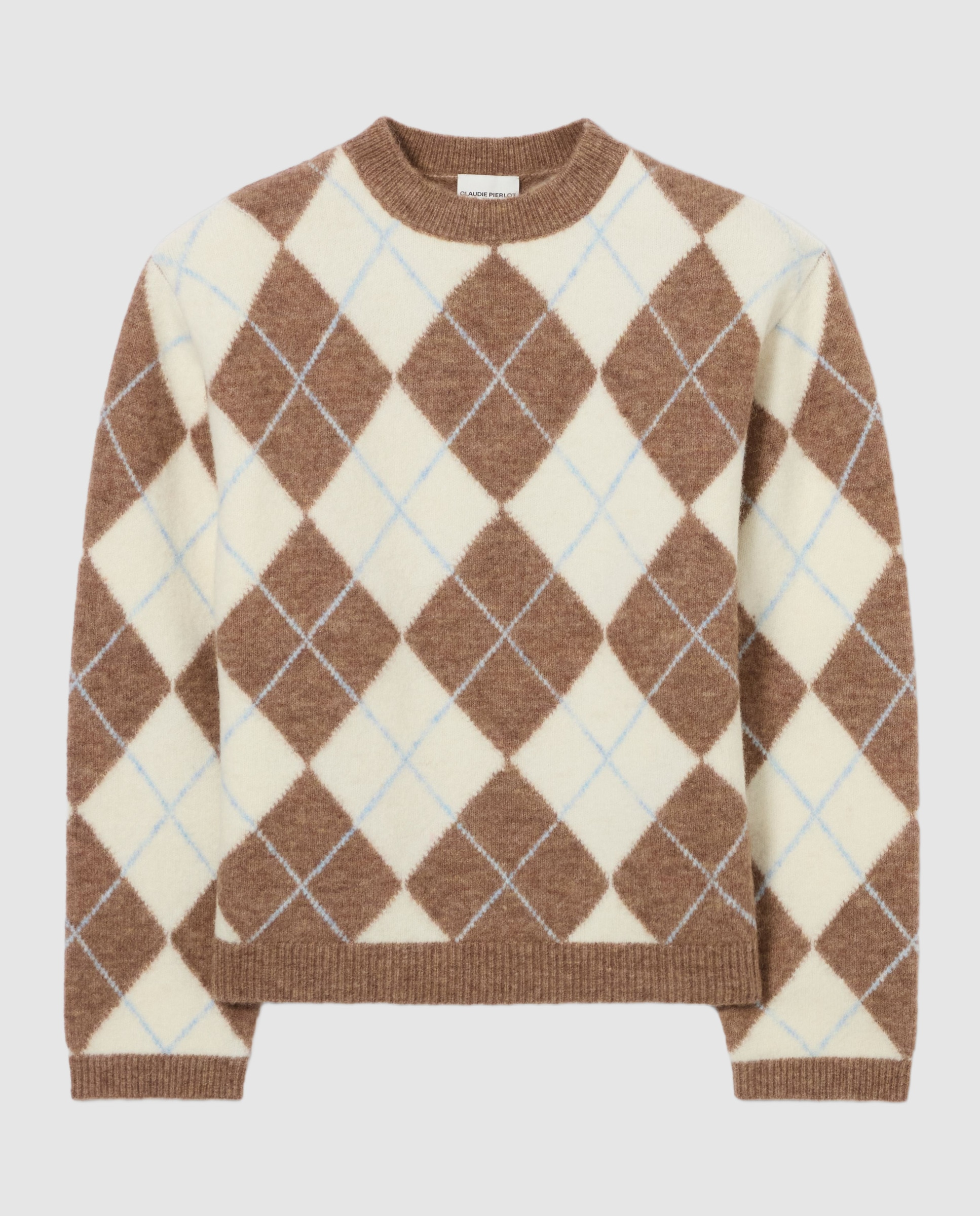 Jersey de punto de mujer con motivo argyle multicolor y corte recto - Claudie Pierlot - Multicolor Multicolor-6