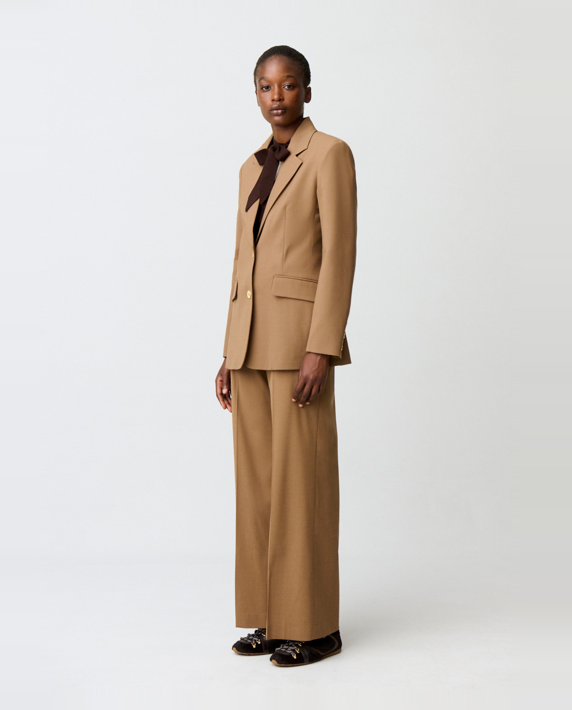 Americana de mujer sastre entallada - Claudie Pierlot - Camel Camel-3