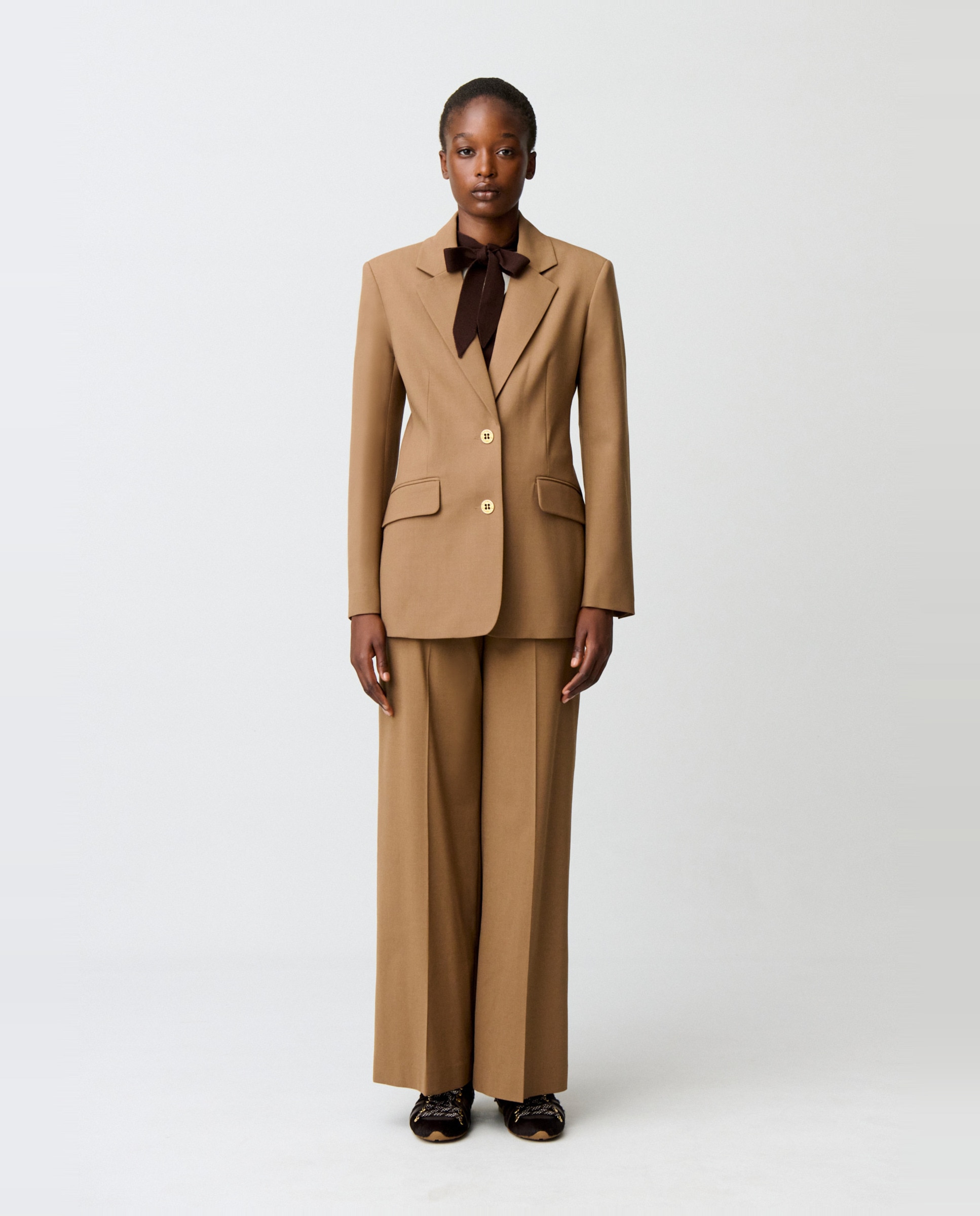 Americana de mujer sastre entallada - Claudie Pierlot - Camel Camel-4