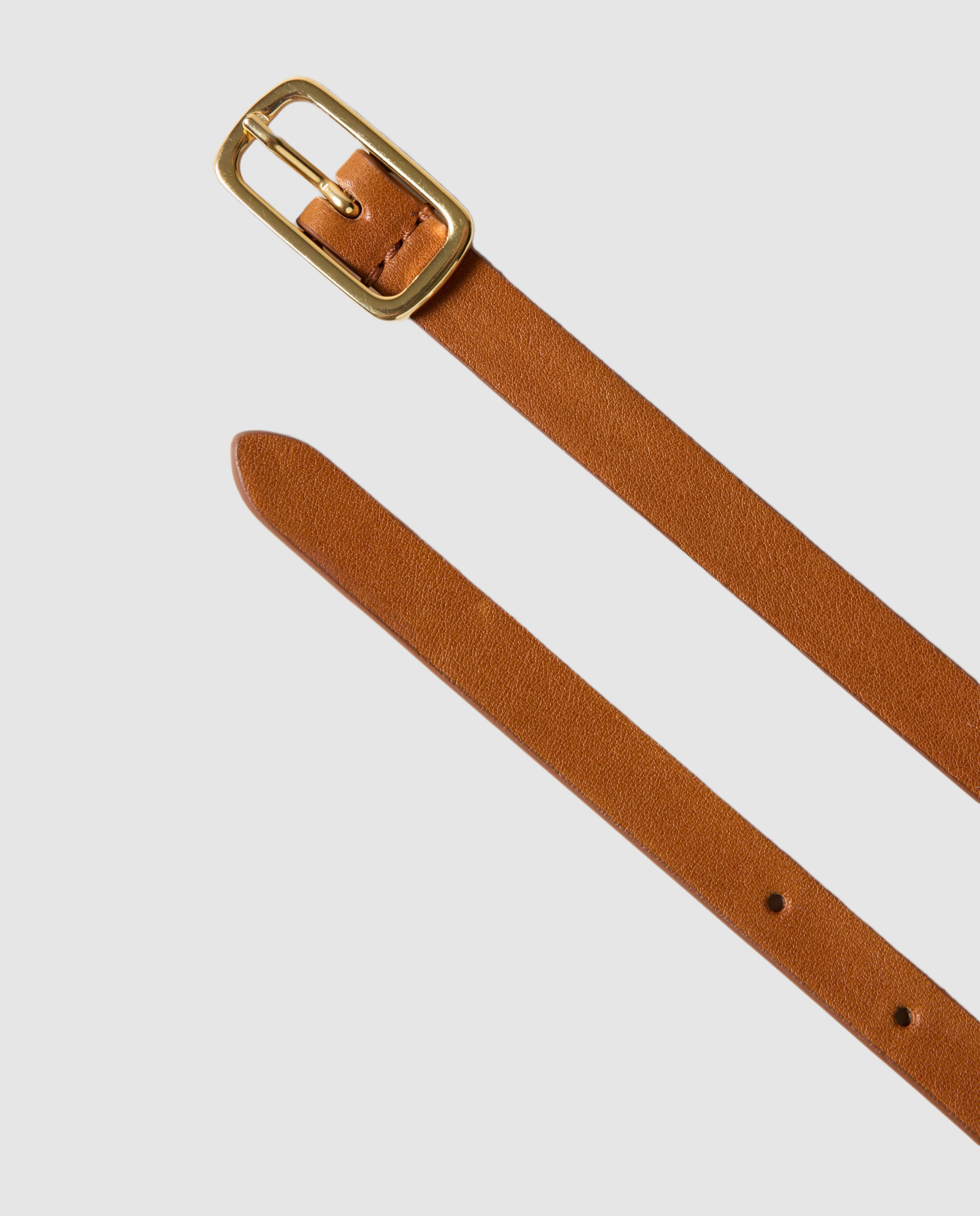 Cinturón de mujer fino de cuero vegetal con charms - Claudie Pierlot - Camel Camel-3