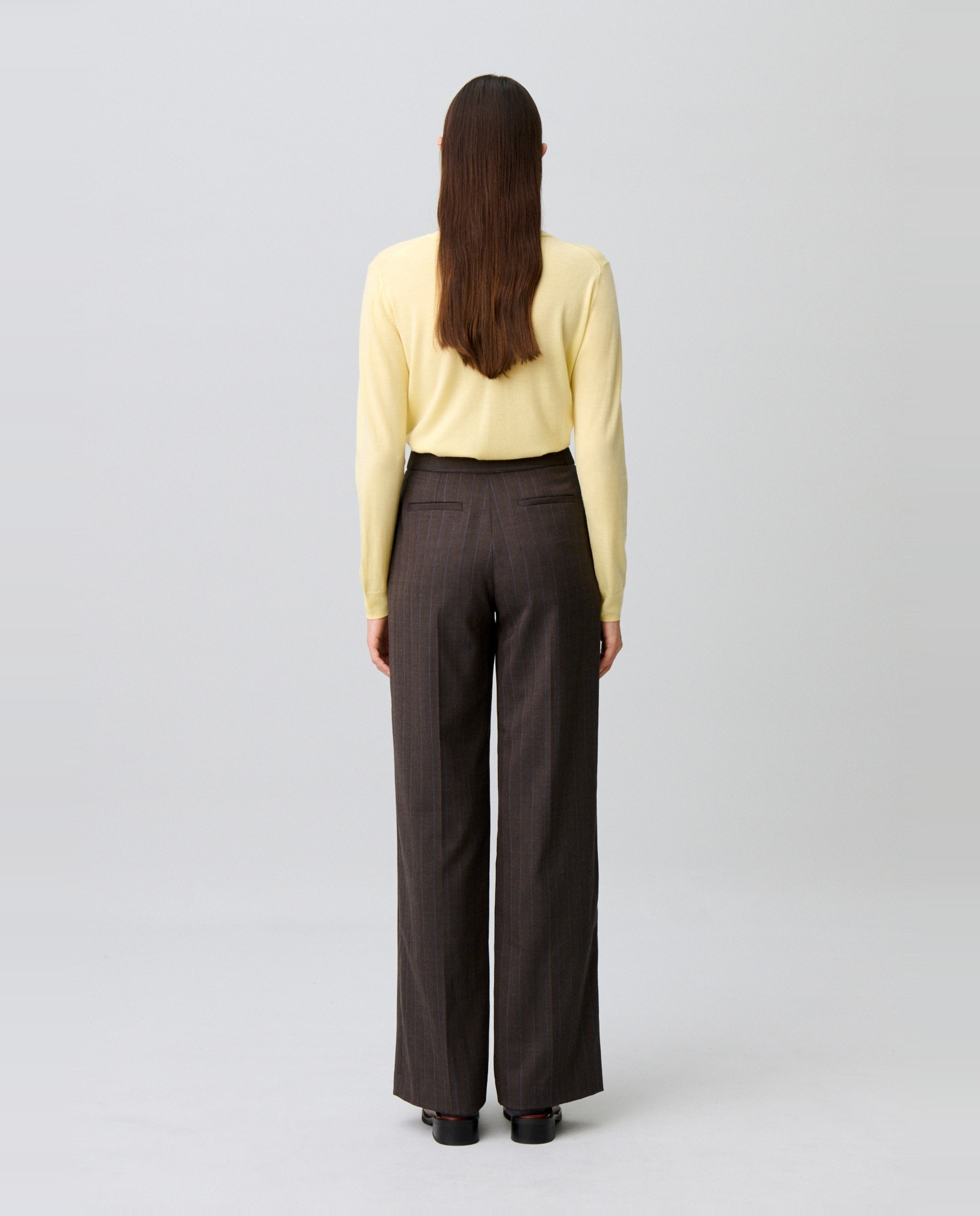 Pantalones rectos de mujer a rayas de punto con mezcla de lana - Claudie Pierlot - Multicolor Multicolor-3