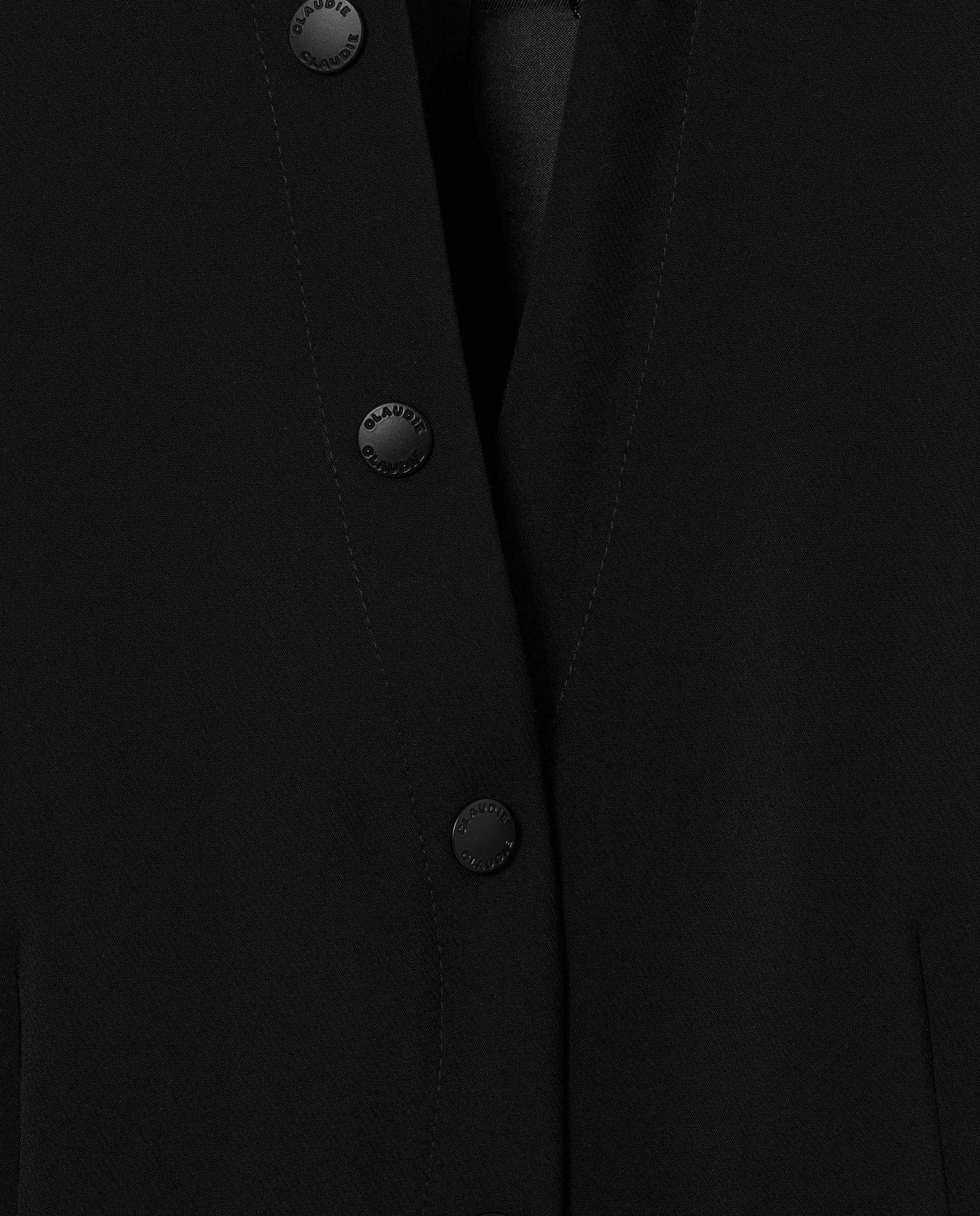 Top de mujer entallado de manga corta cuello v abotonado - Claudie Pierlot - Negro Negro-7