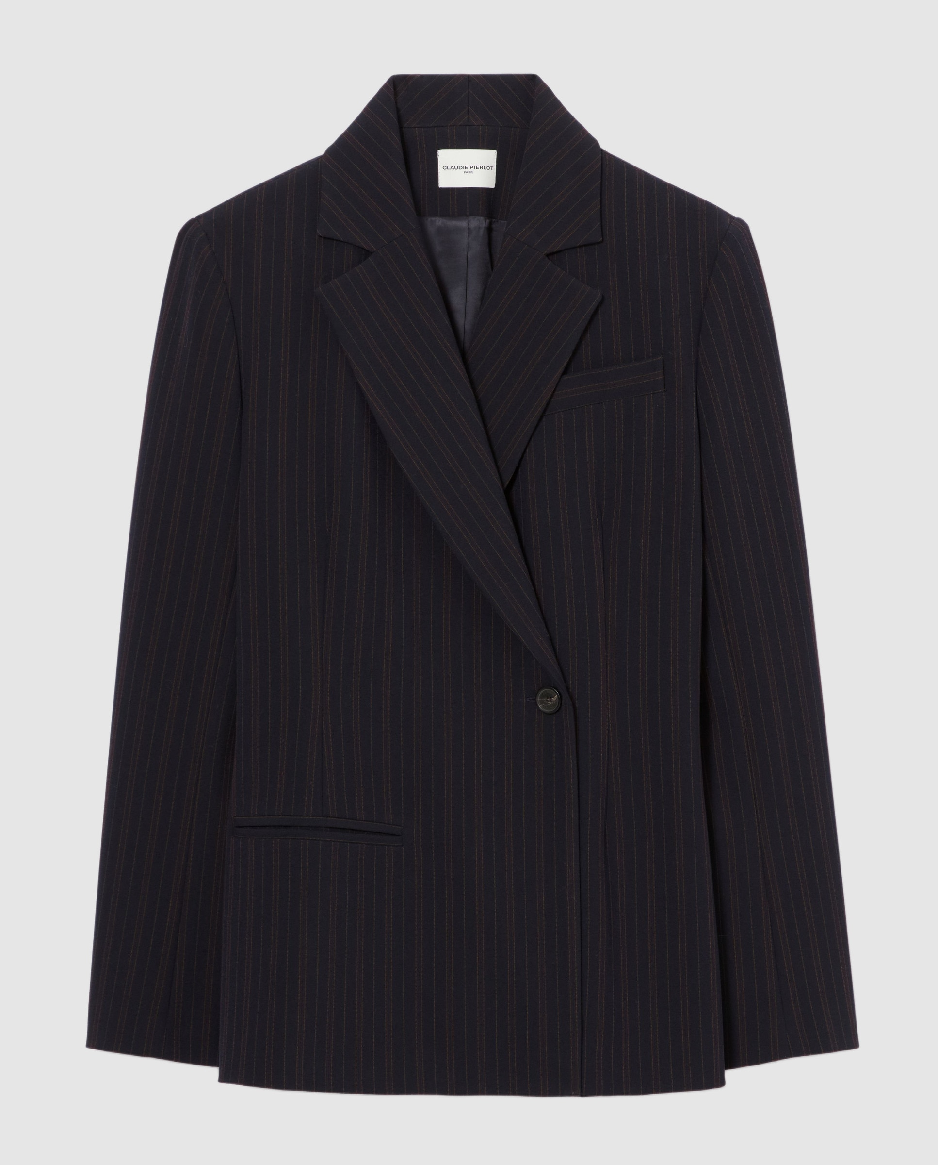 Chaqueta sastre de mujer clásica con cierre de botón - Claudie Pierlot - Multicolor Multicolor-5