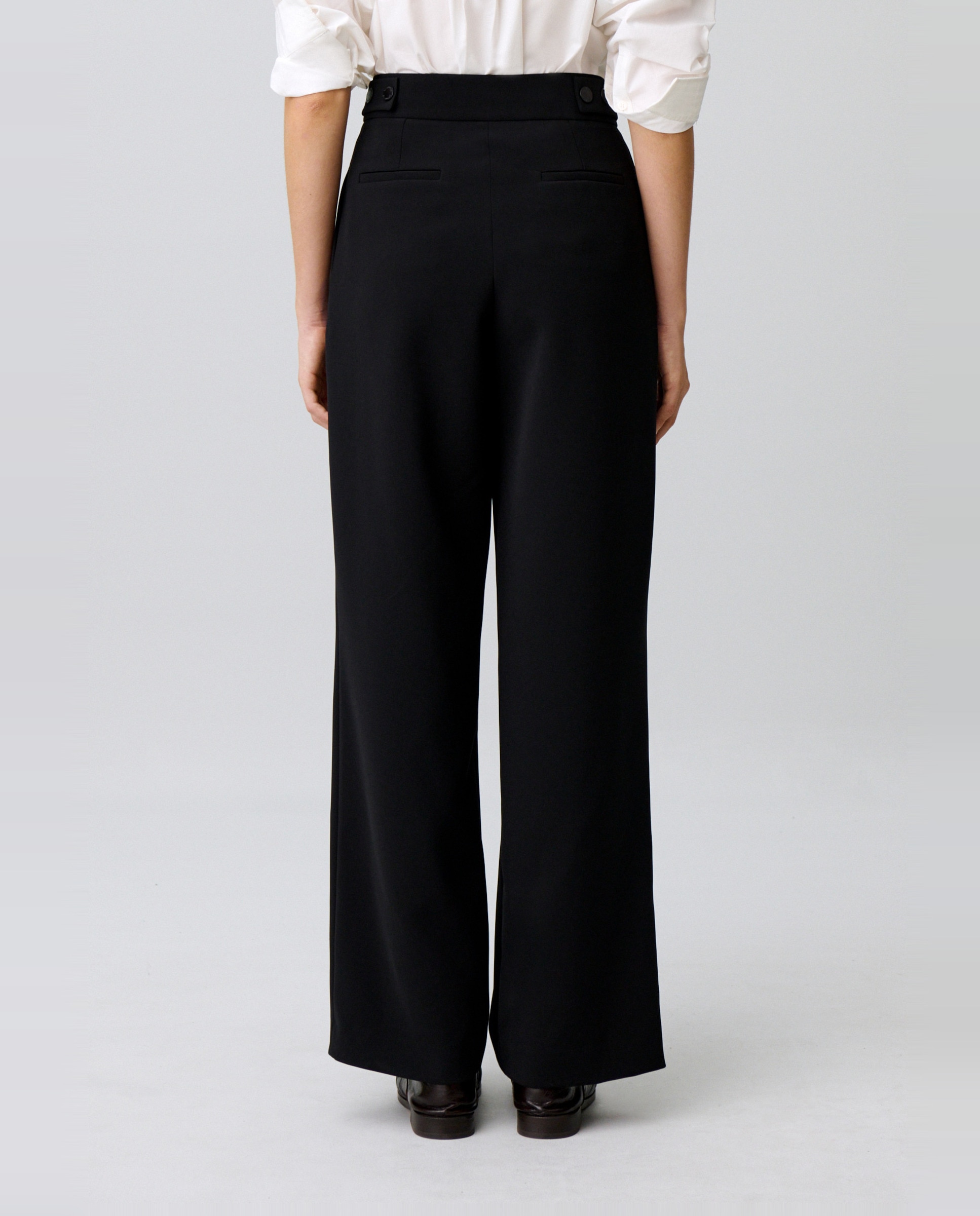 Pantalones sastre de mujer rectos y anchos - Claudie Pierlot - Negro Negro-3