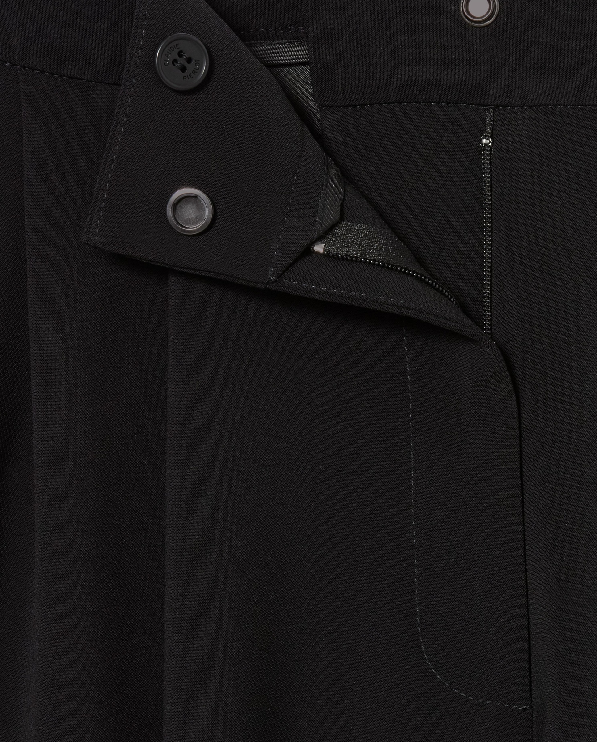 Pantalones sastre de mujer rectos y anchos - Claudie Pierlot - Negro Negro-8