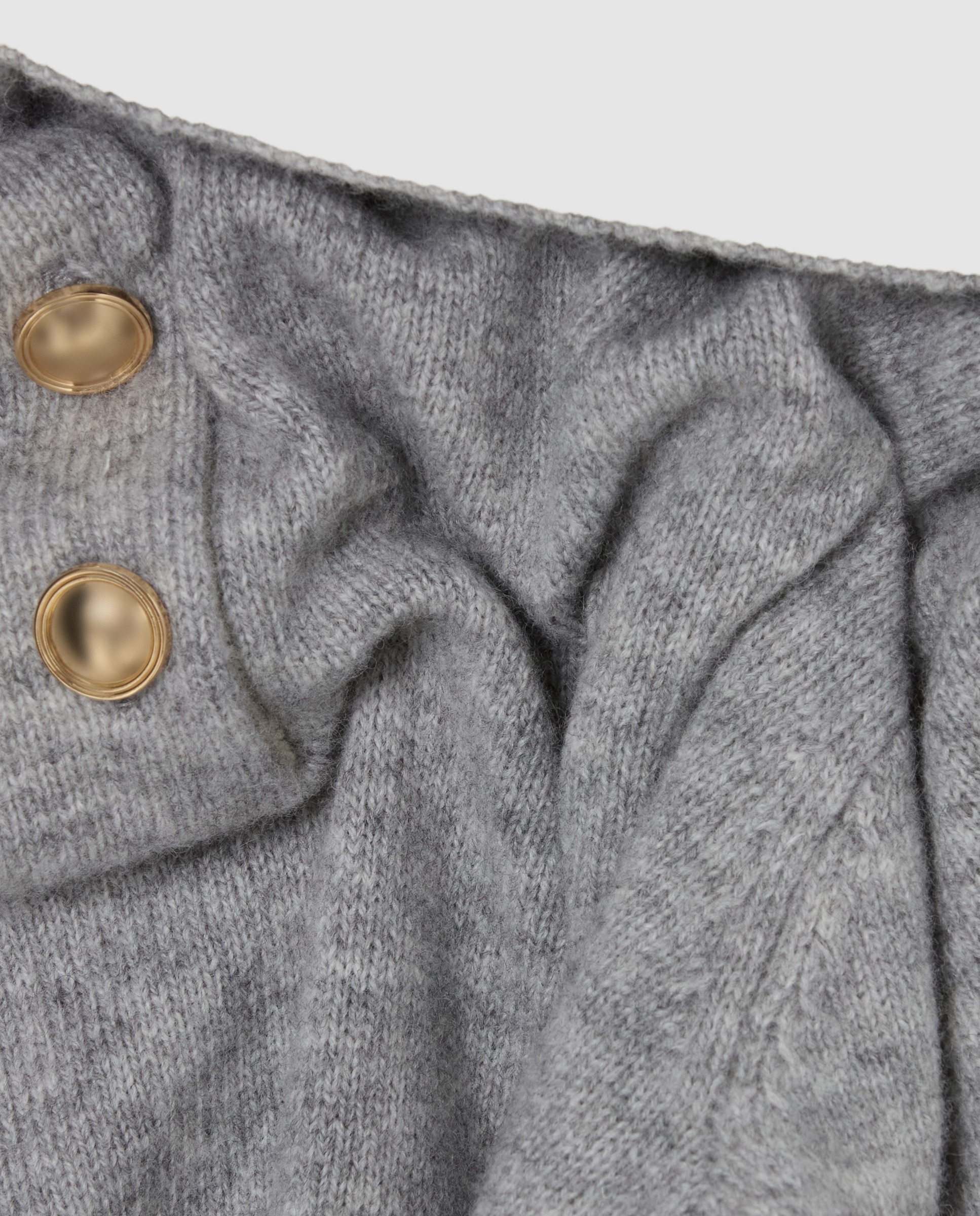 Jersey de mujer de lana, cuello camionero y corte holgado - Claudie Pierlot - Gris Gris-7
