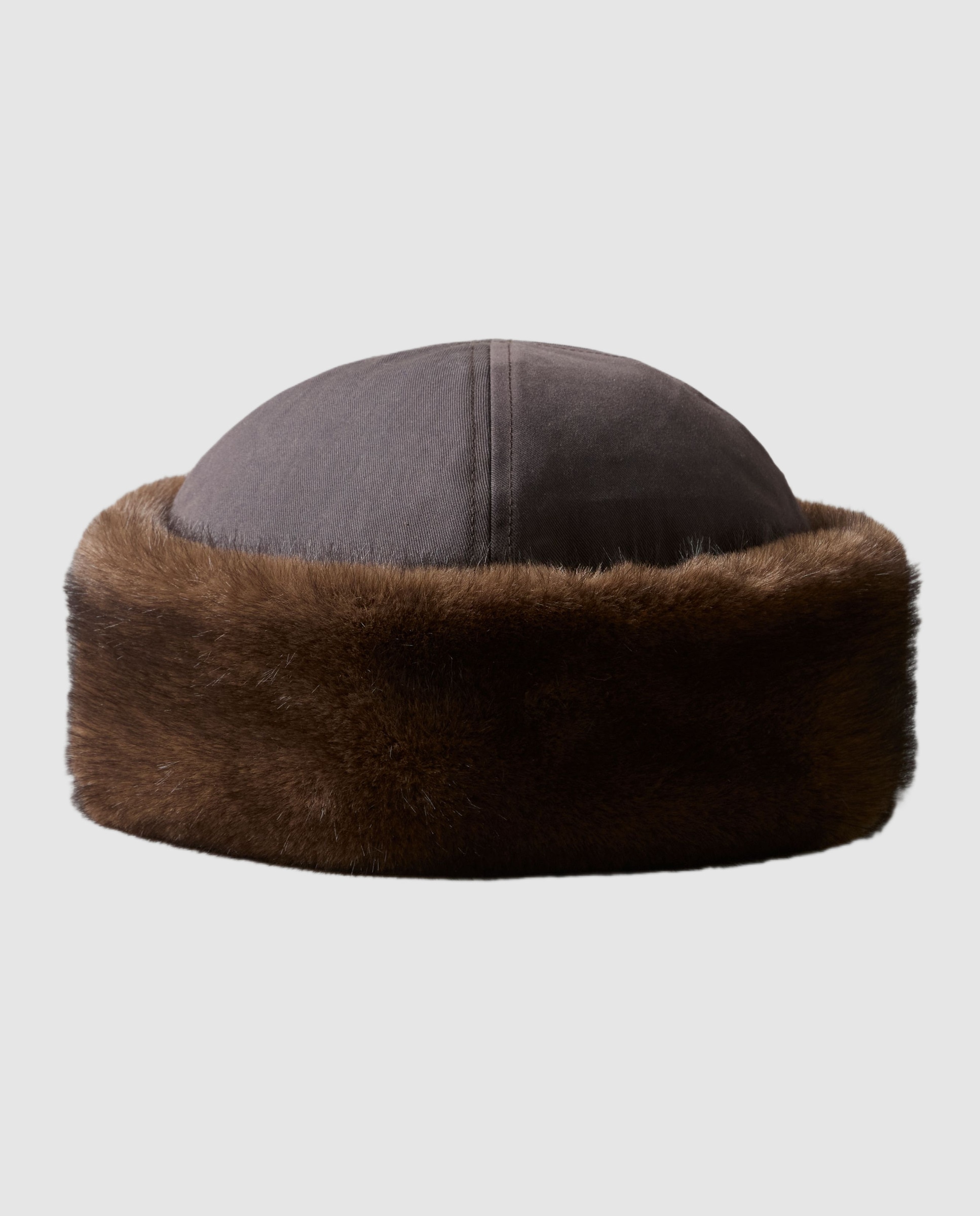 Sombrero de mujer de ala ancha reversible en nylon y pelo - Claudie Pierlot - Marrón Marrón-1