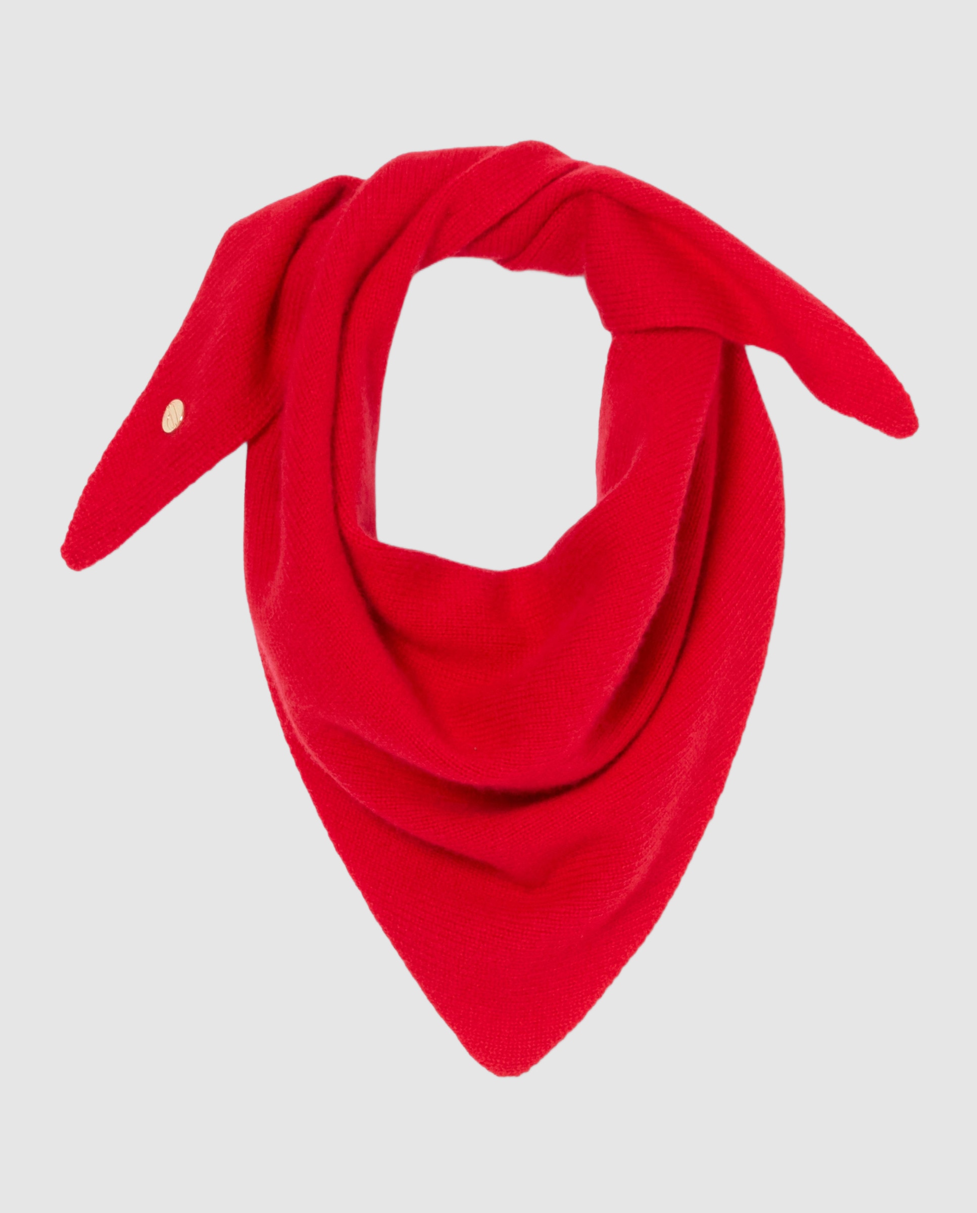Imagen 1 de Pañuelo de mujer triangular de lana y cachemira - Claudie Pierlot - Rojo Rojo