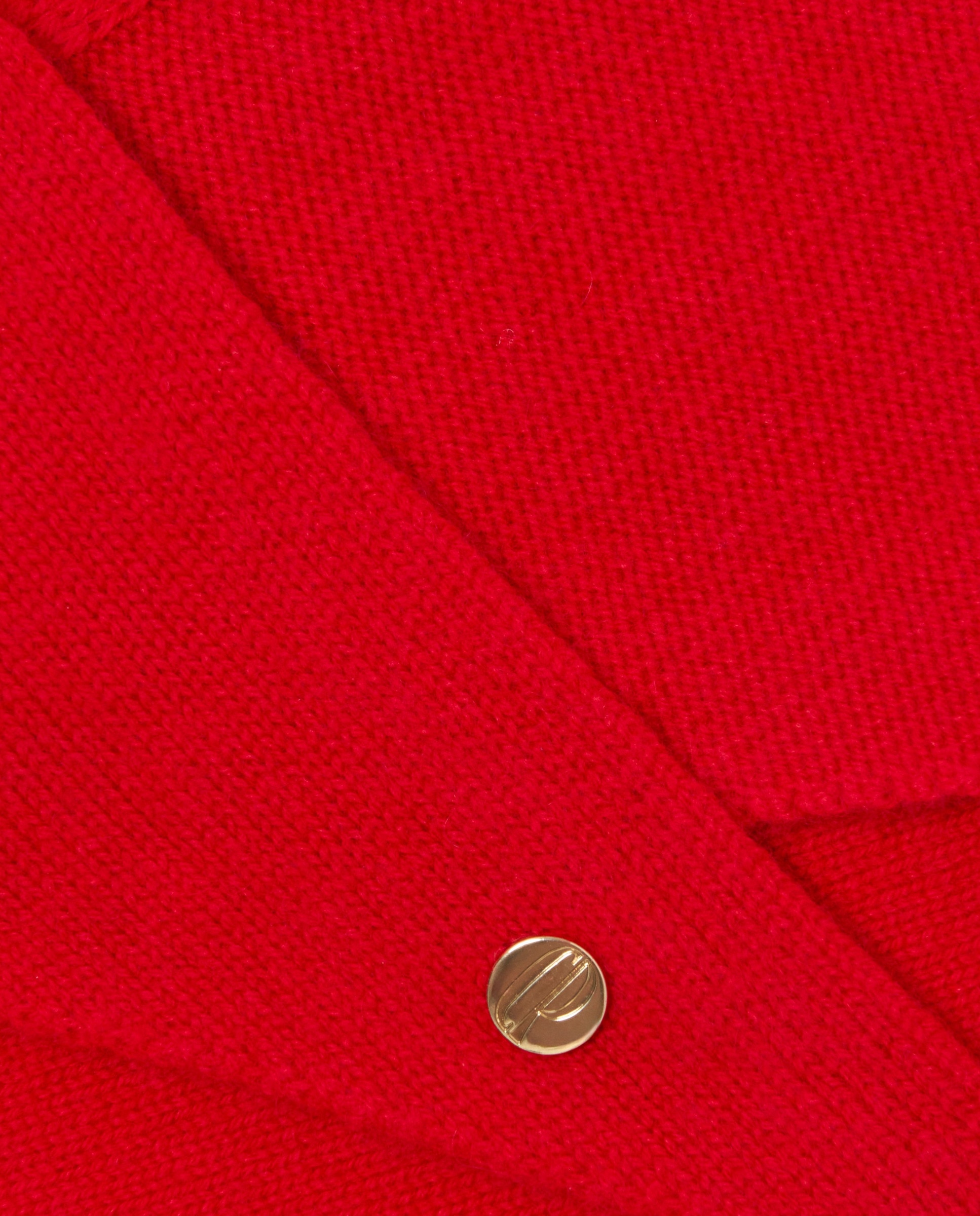 Imagen 3 de Pañuelo de mujer triangular de lana y cachemira - Claudie Pierlot - Rojo Rojo