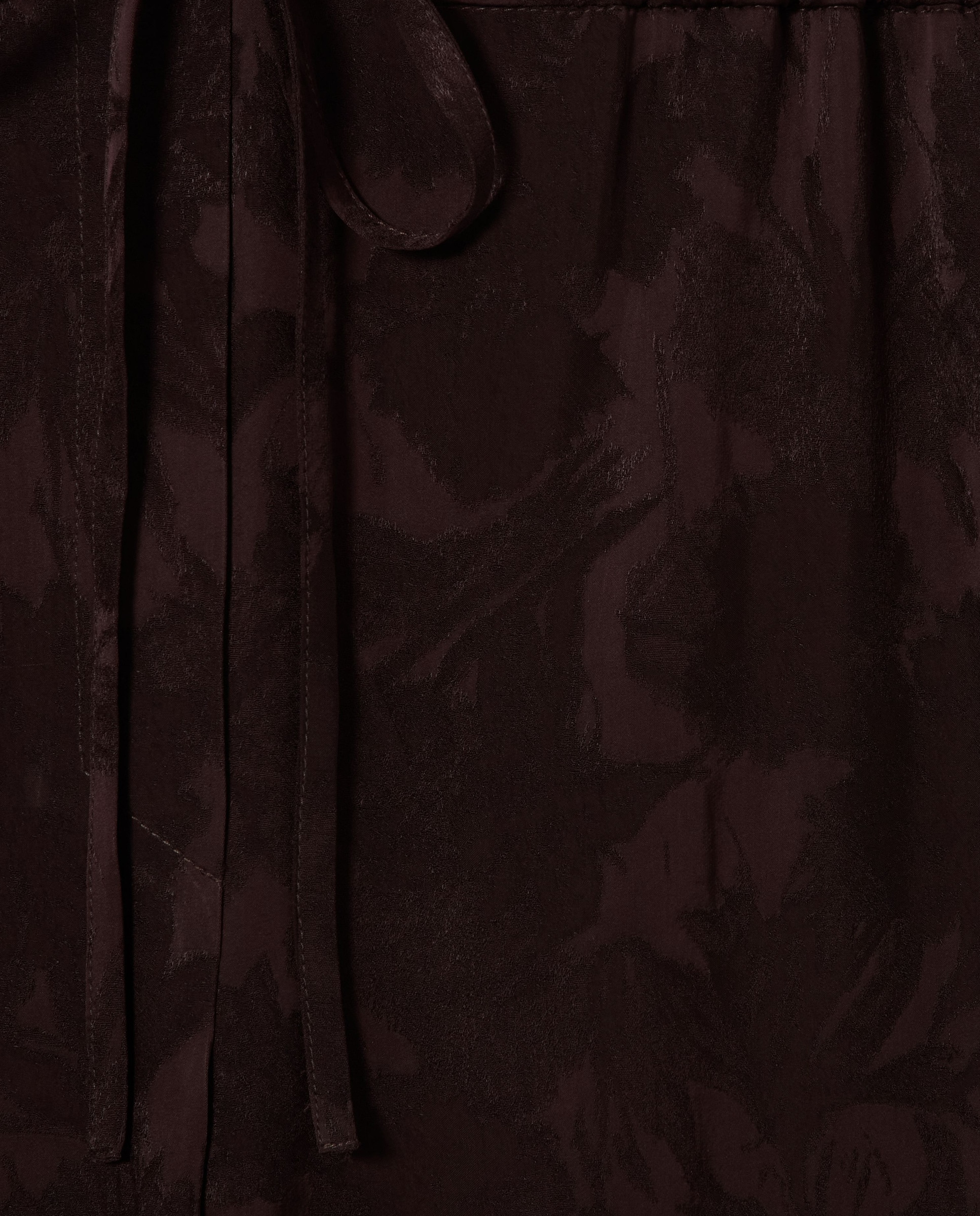 Pantalones anchos de mujer fluidos de jacquard floral - Claudie Pierlot - Marrón oscuro Marrón oscuro-7