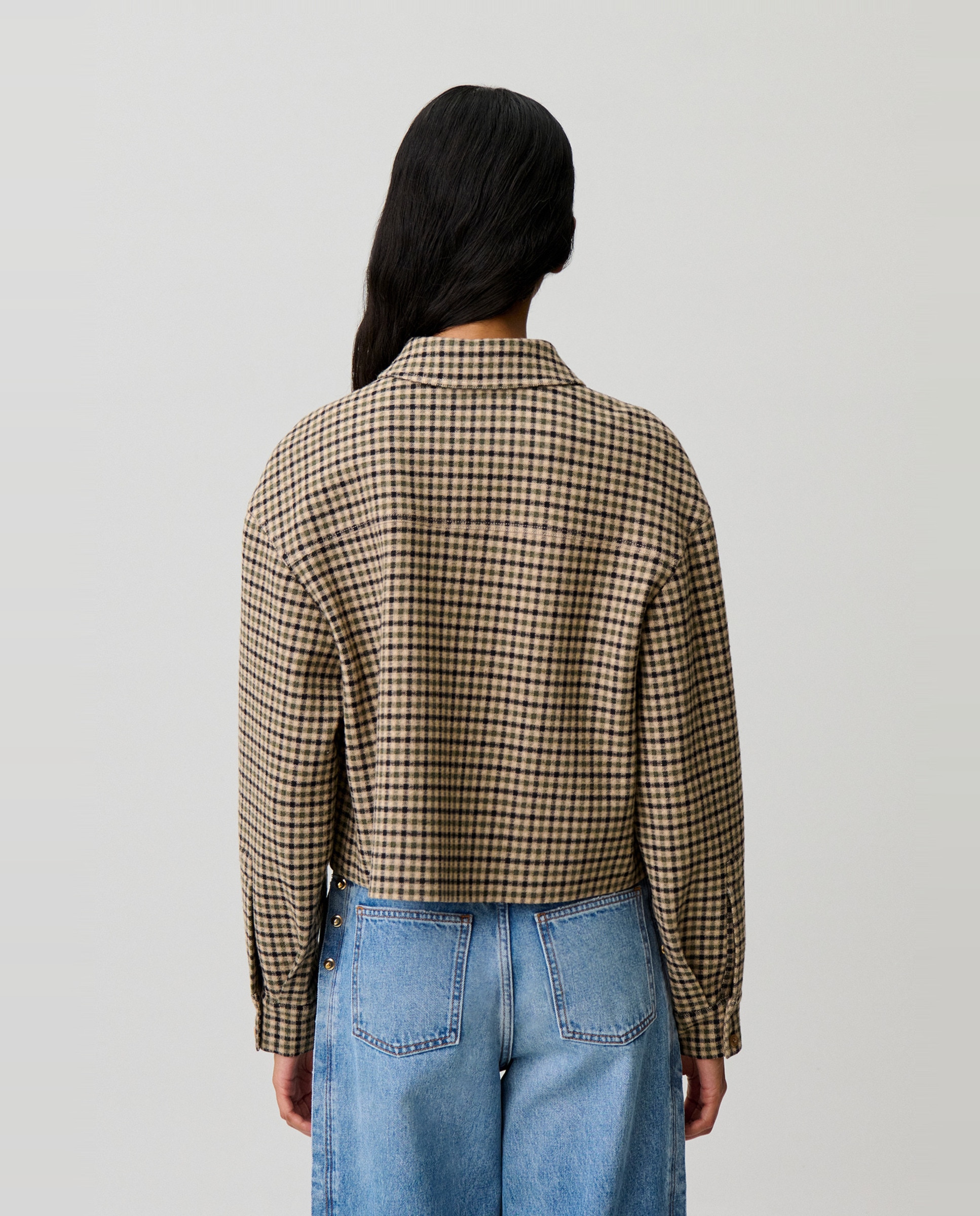 Chaqueta de punto de mujer sobrecamisa a cuadros - Claudie Pierlot - Multicolor Multicolor-2