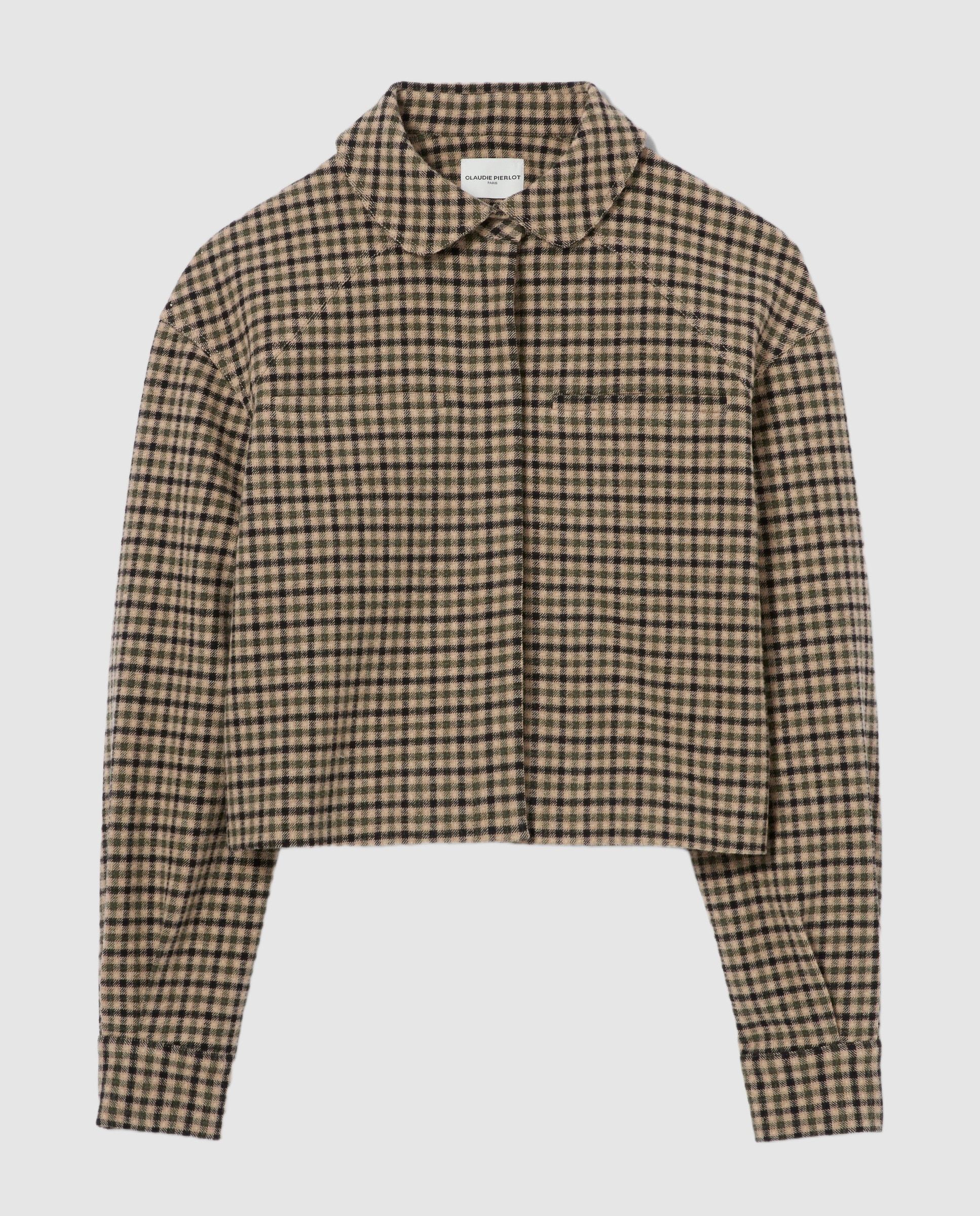 Chaqueta de punto de mujer sobrecamisa a cuadros - Claudie Pierlot - Multicolor Multicolor-6