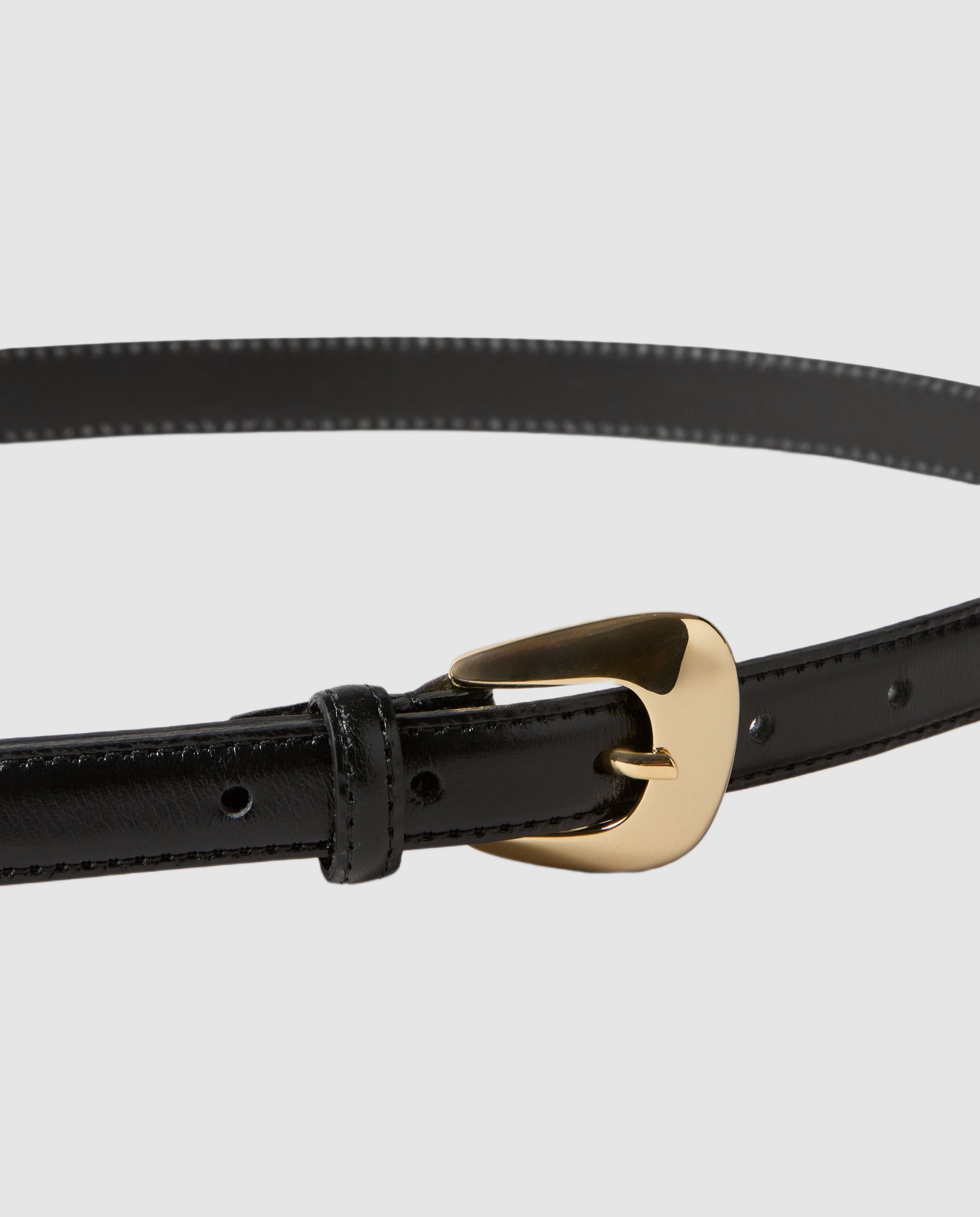 Imagen 4 de Cinturón de mujer en piel con hebilla orgánica - Claudie Pierlot - Negro Negro