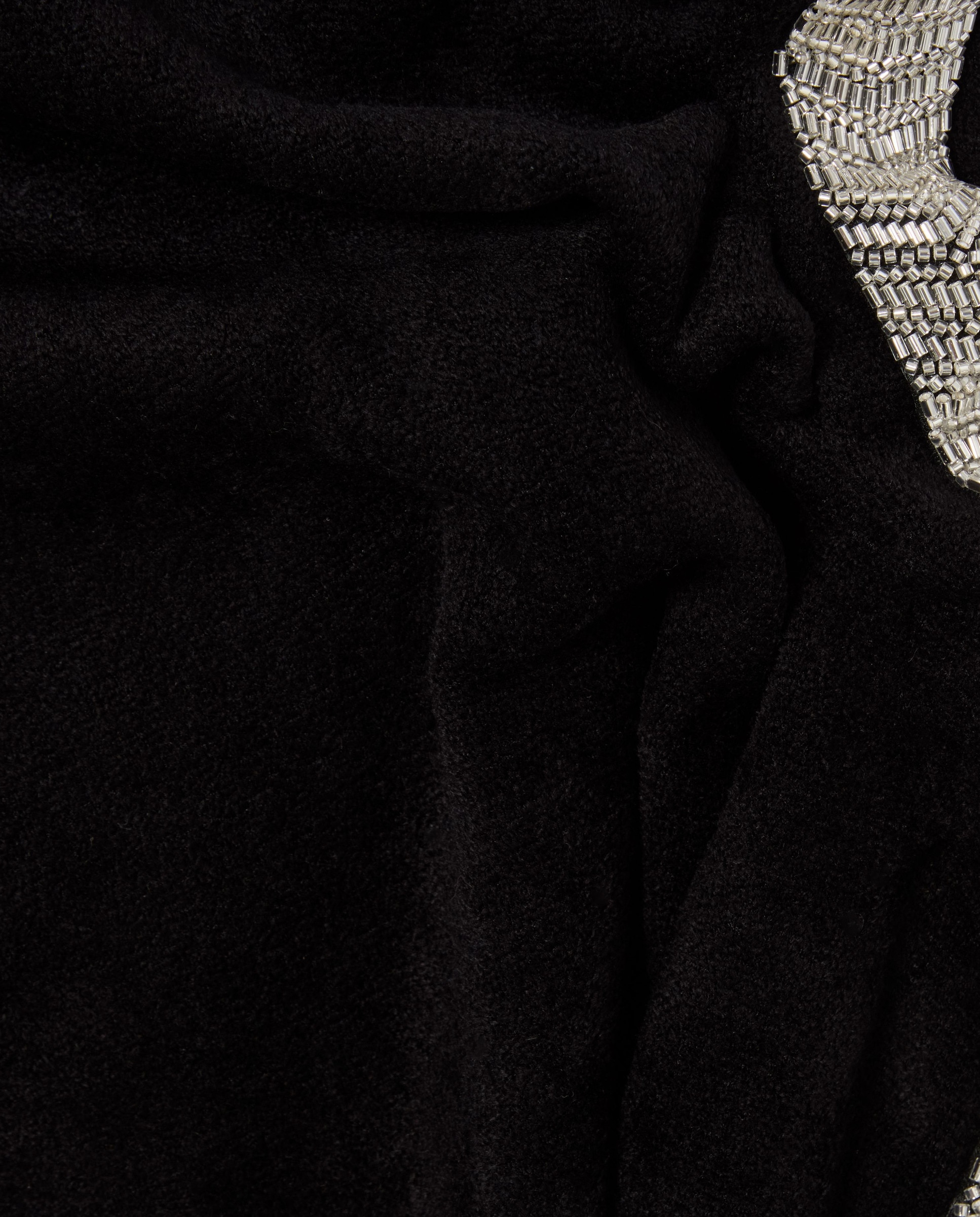 Falda midi recta de punto terciopelo y cintura alta - Claudie Pierlot - Negro Negro-7