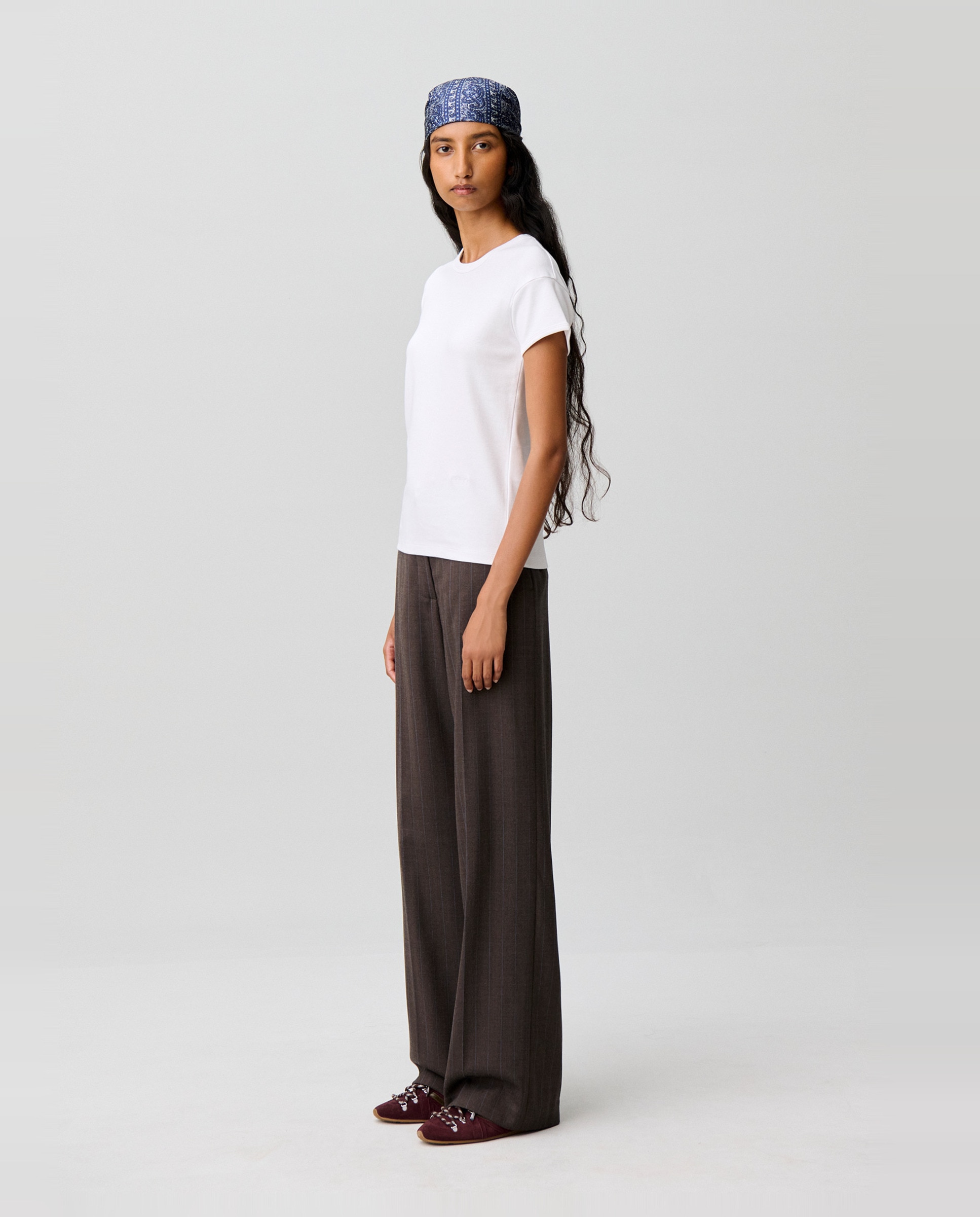 Camiseta de mujer de manga corta y corte entallado - Claudie Pierlot - Blanco Blanco-3