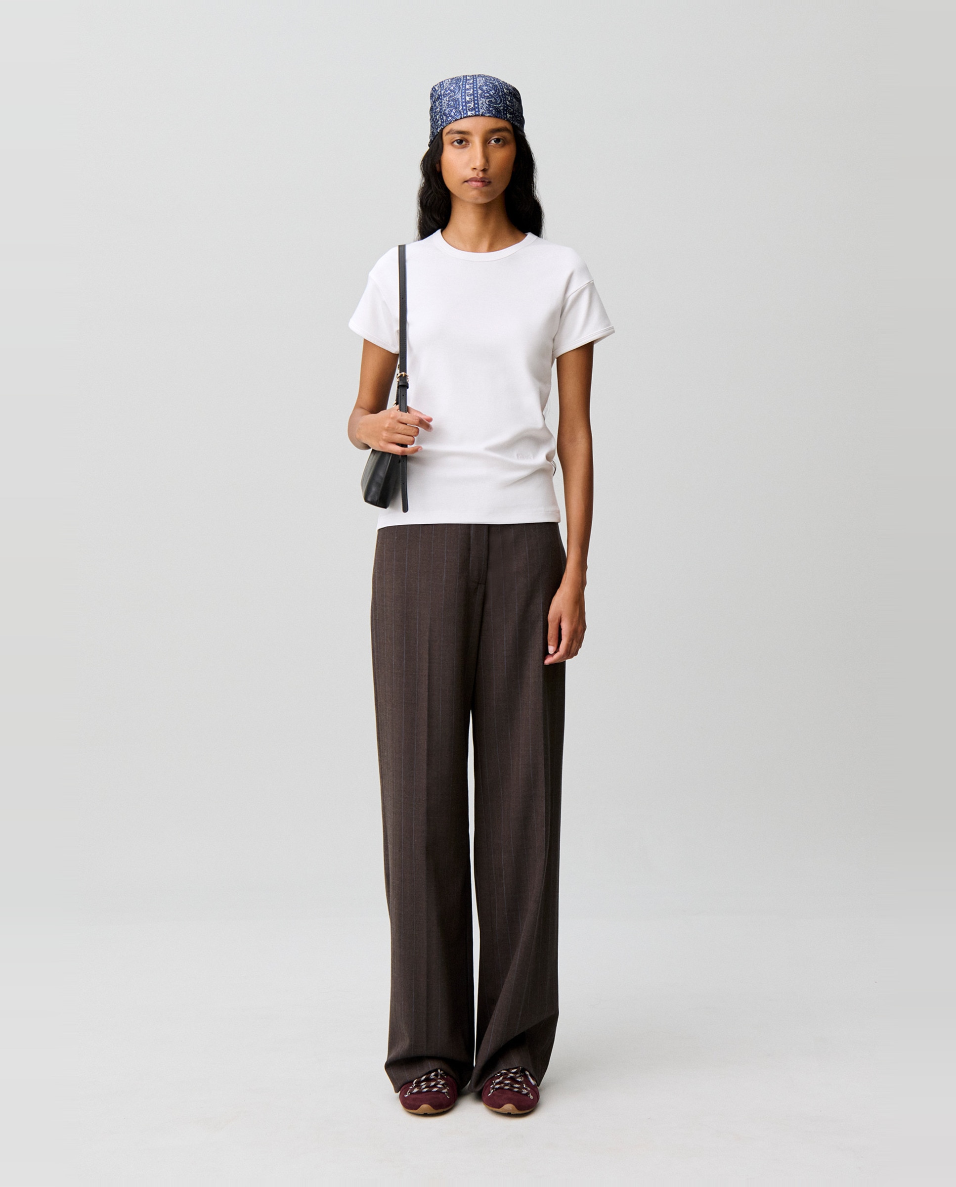 Camiseta de mujer de manga corta y corte entallado - Claudie Pierlot - Blanco Blanco-4