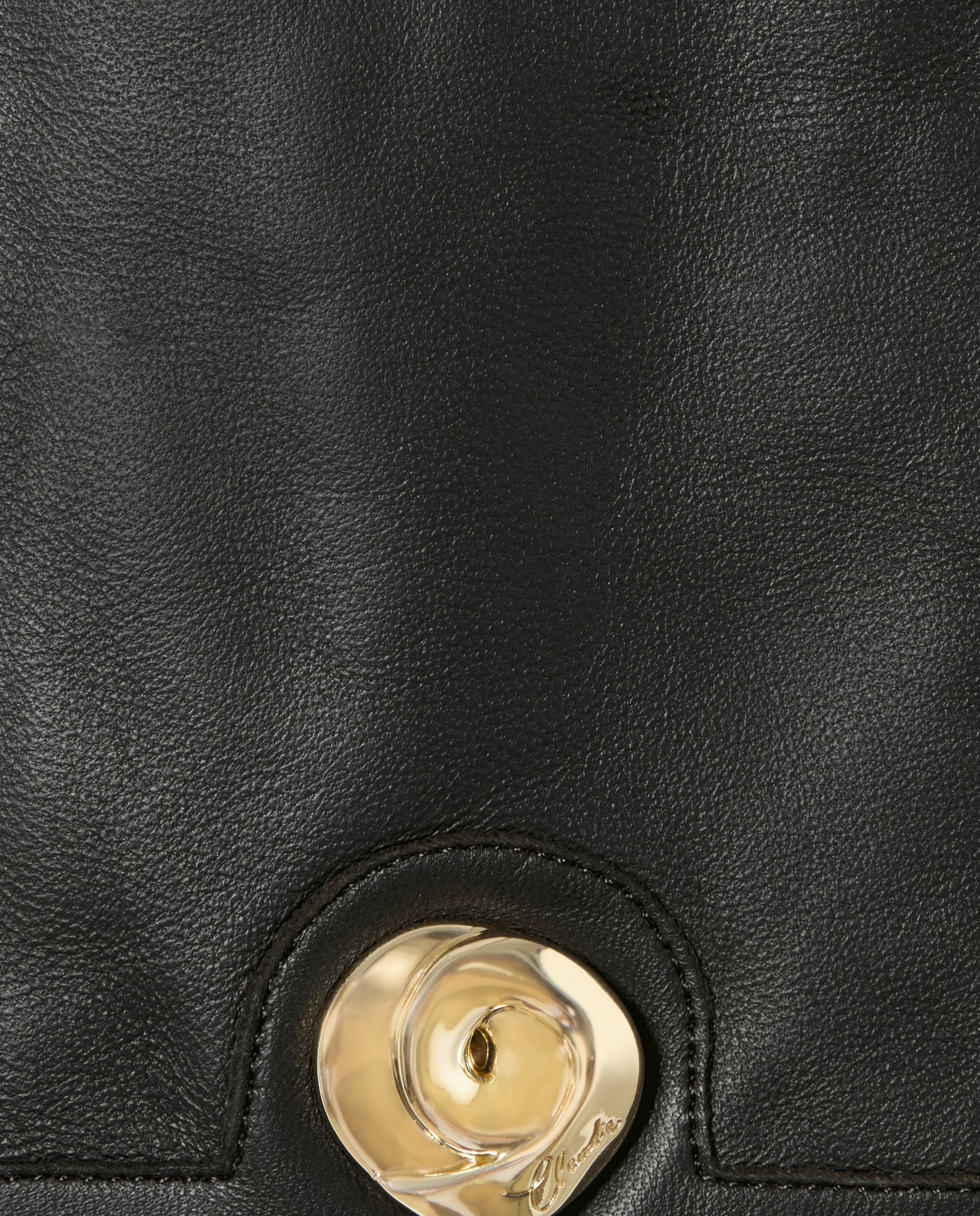 Imagen 3 de Guantes de piel lisa para mujer con joya dorada - Claudie Pierlot - Negro Negro