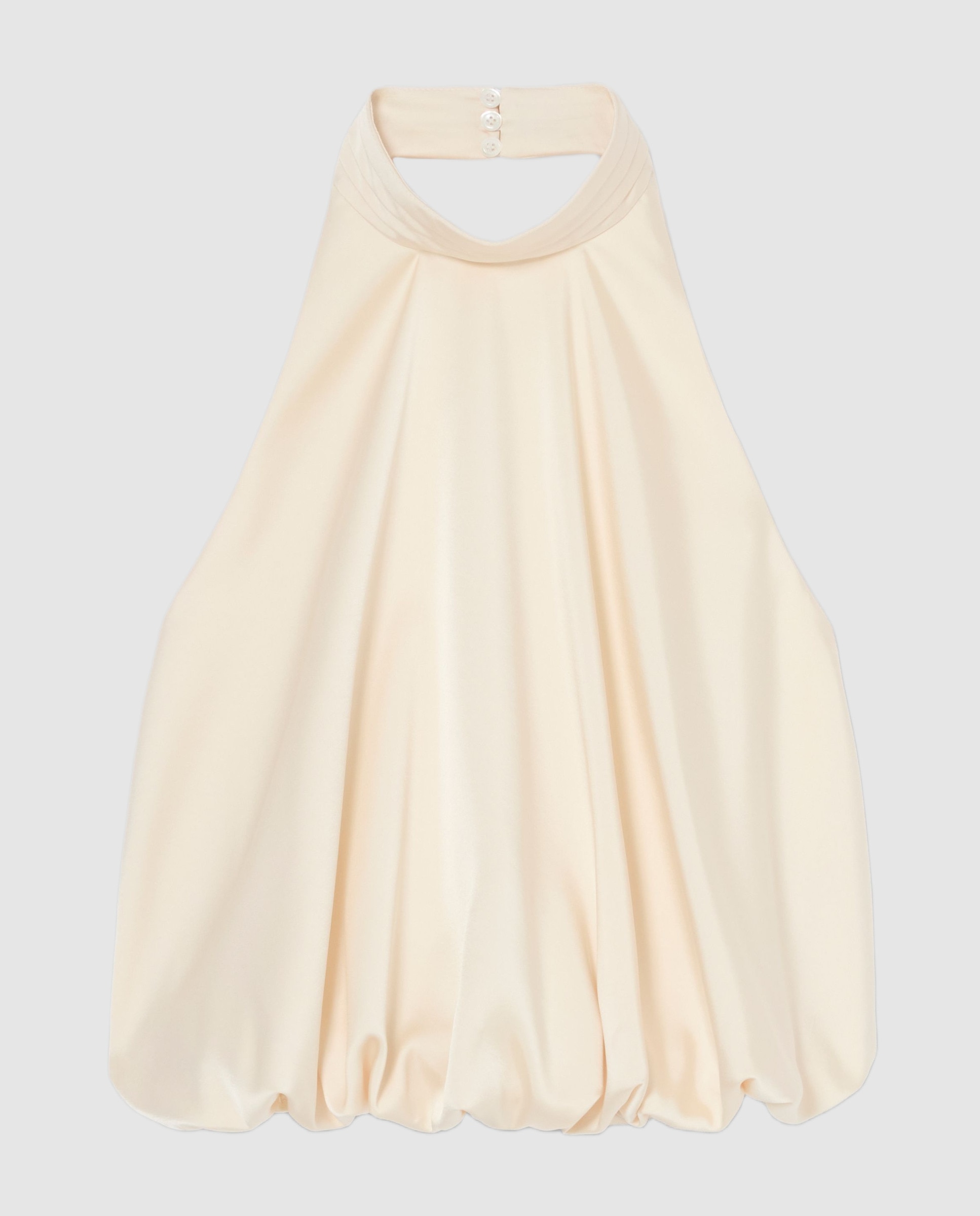 Imagen 6 de Top de mujer satinado espalda descubierta cuello alto - Claudie Pierlot - Blanco Blanco