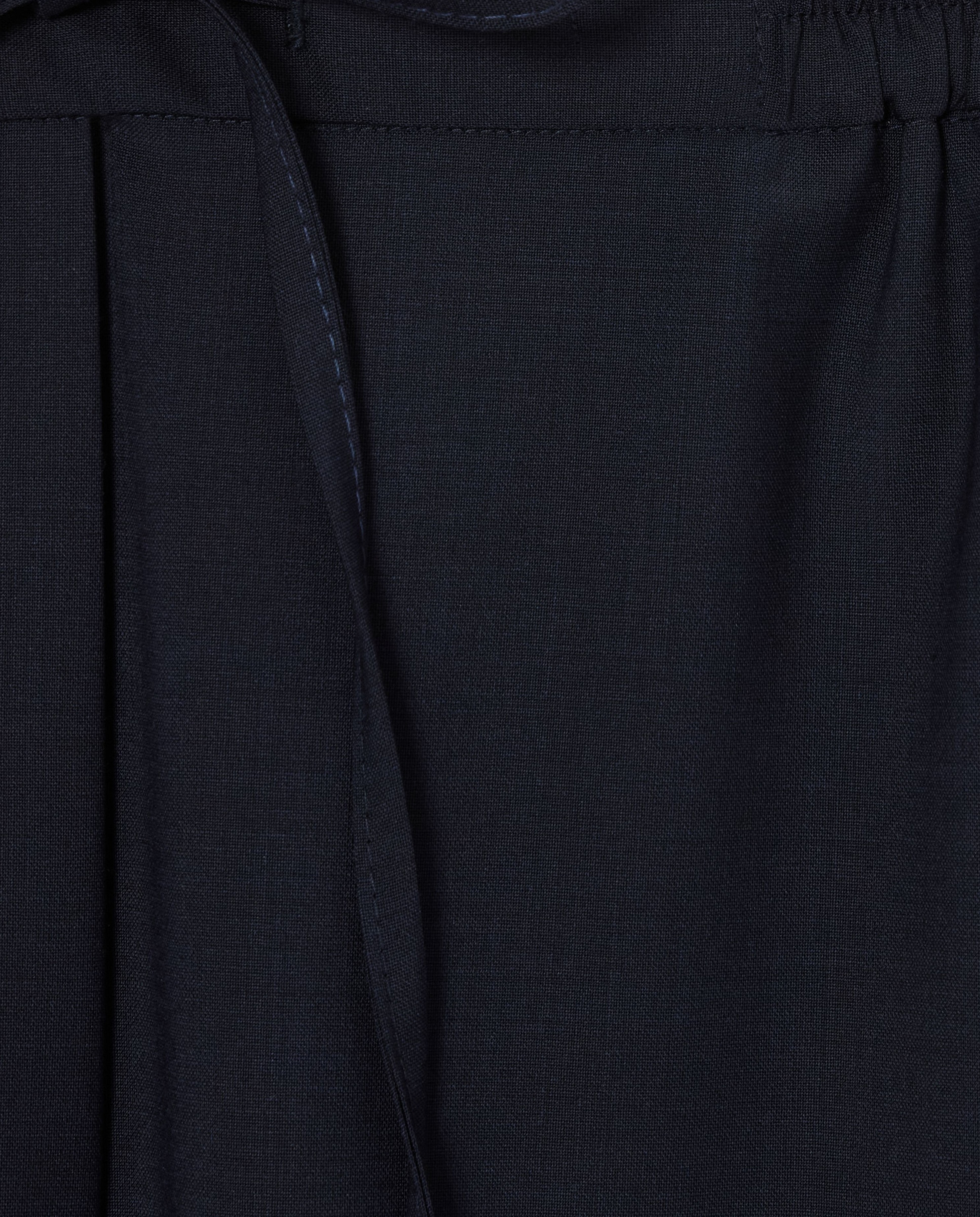 Pantalones anchos de mujer de punto fluido de cintura elástica - Claudie Pierlot - Azul marino Azul marino-6