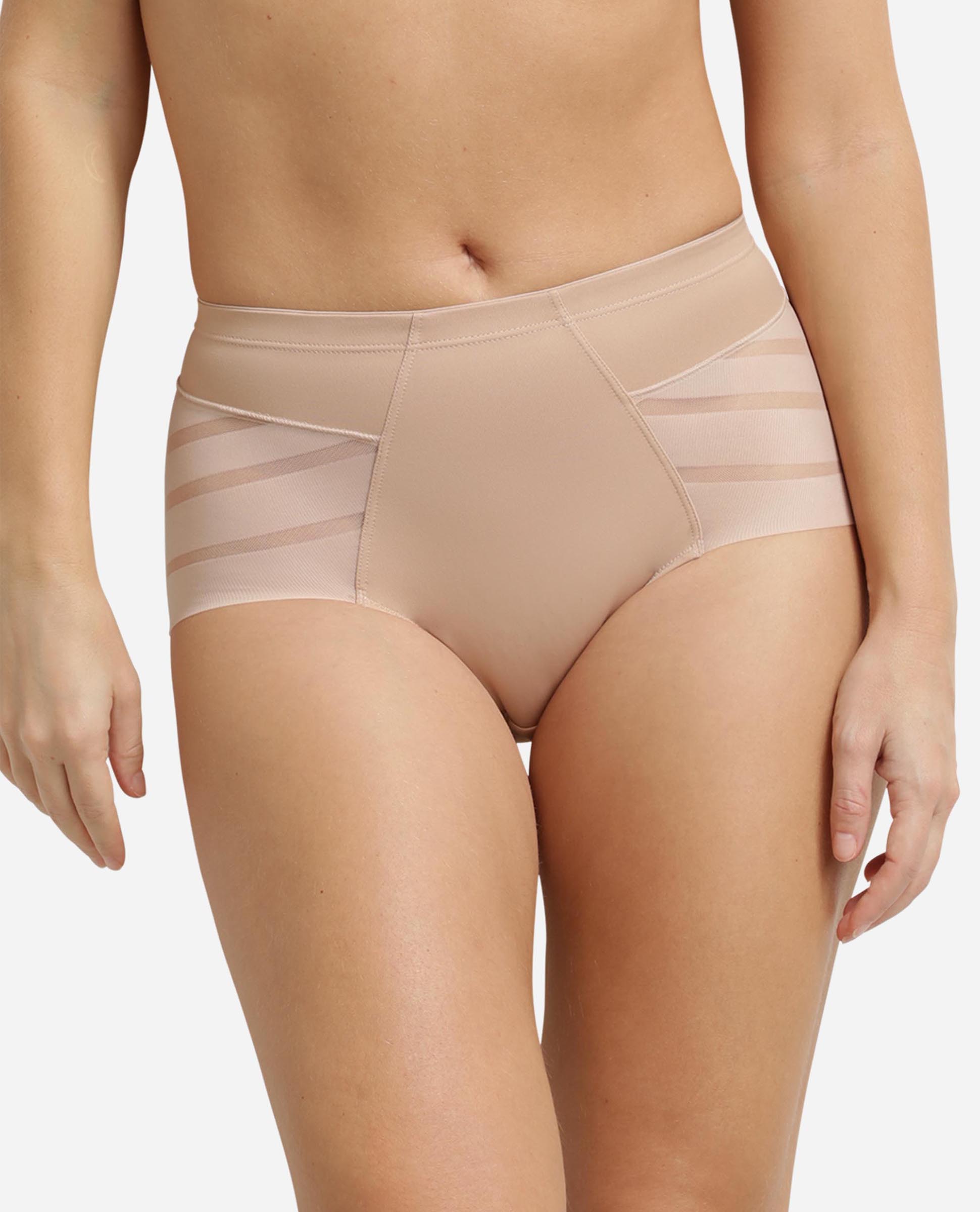 Braga reductora con cintura midi de suave microfibra - Dim - Natural Natural-1