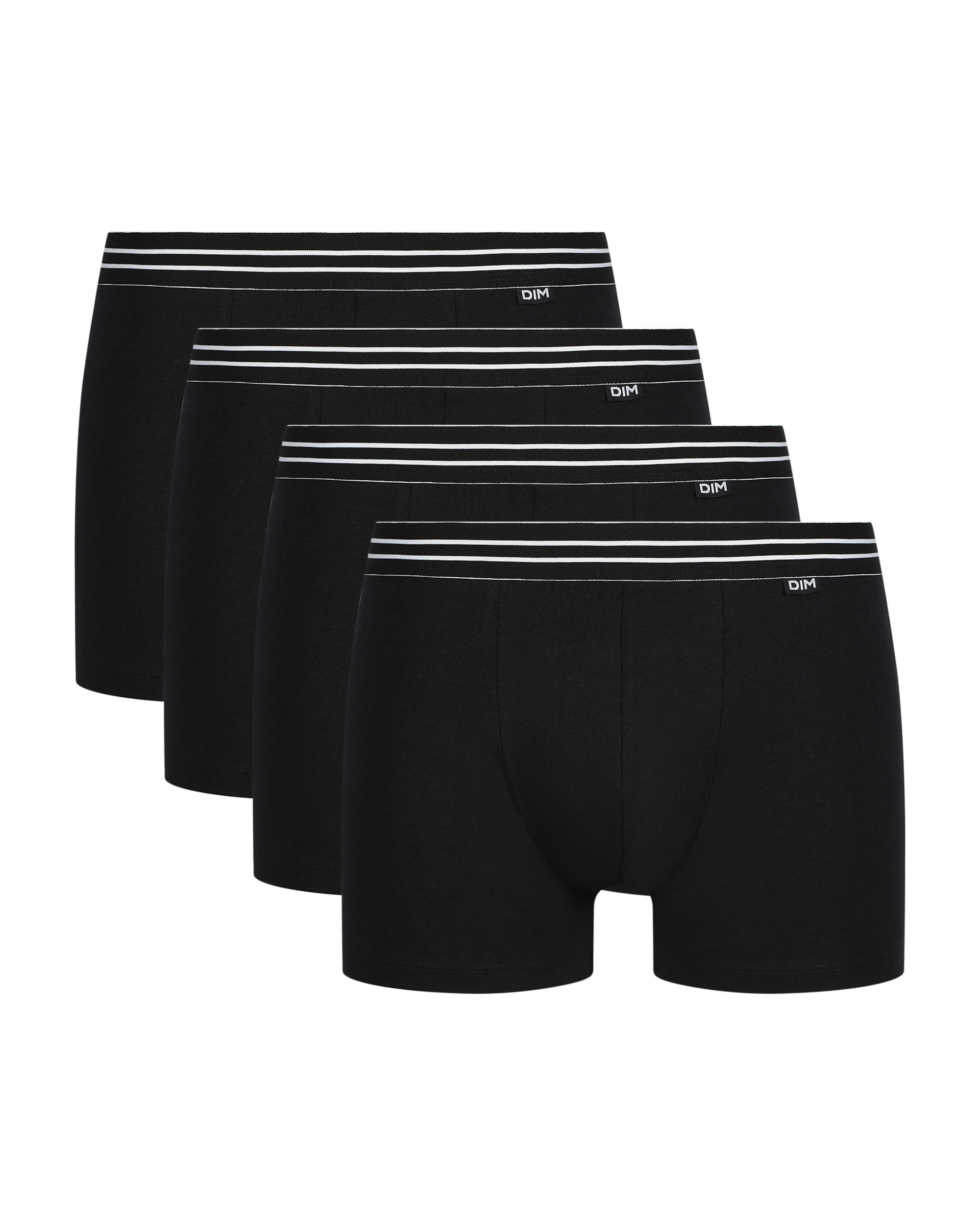 Bóxers de algodón elástico con diseño en la cinturilla - Dim - Negro Negro-1