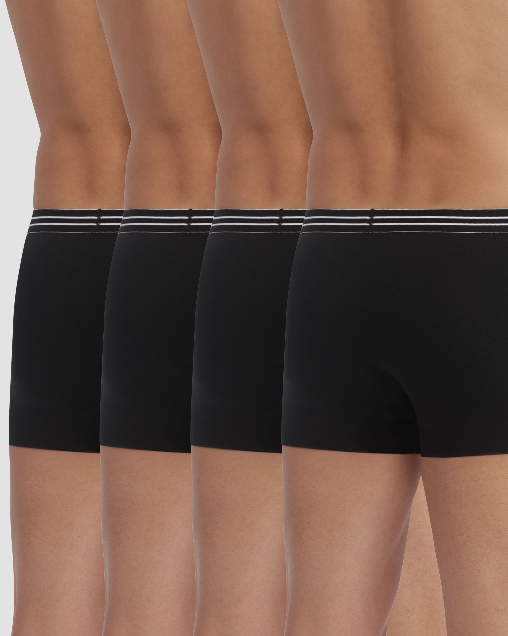 Bóxers de algodón elástico con diseño en la cinturilla - Dim - Negro Negro-3