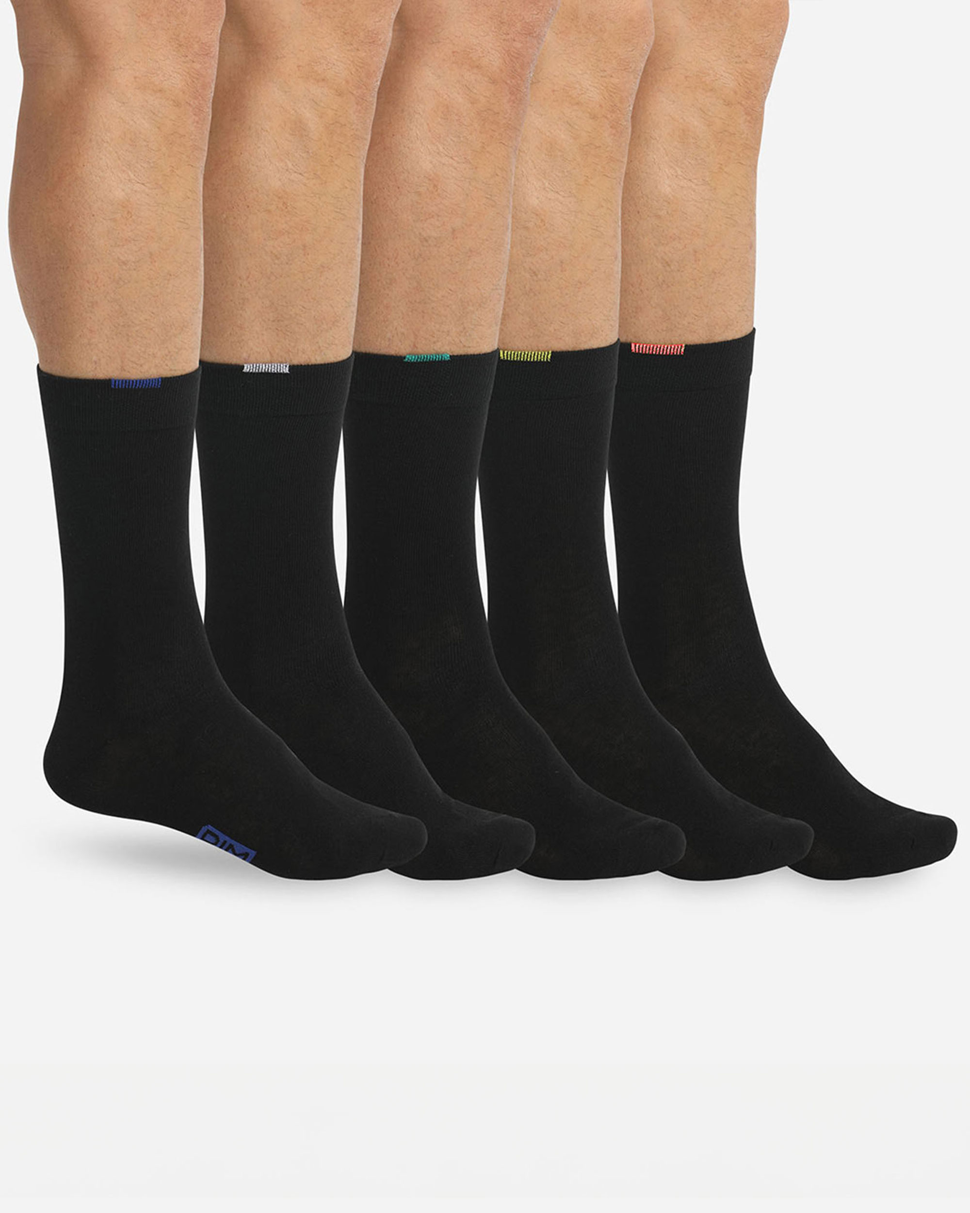 Imagen 0 de Pack de cinco calcetines de hombre altos reforzados Negro
