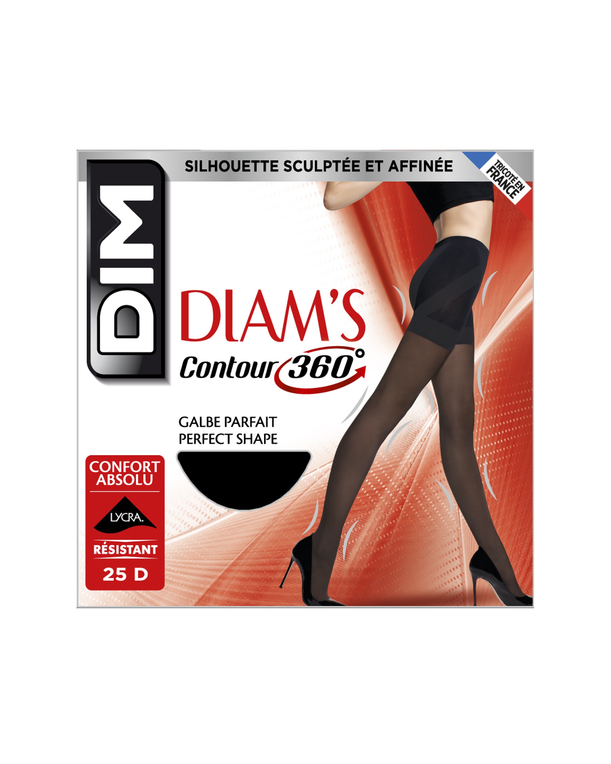 Imagen 1 de Panty reductor diam's contour 25 deniers que moldea de pies a cintura - Dim - Negro Negro