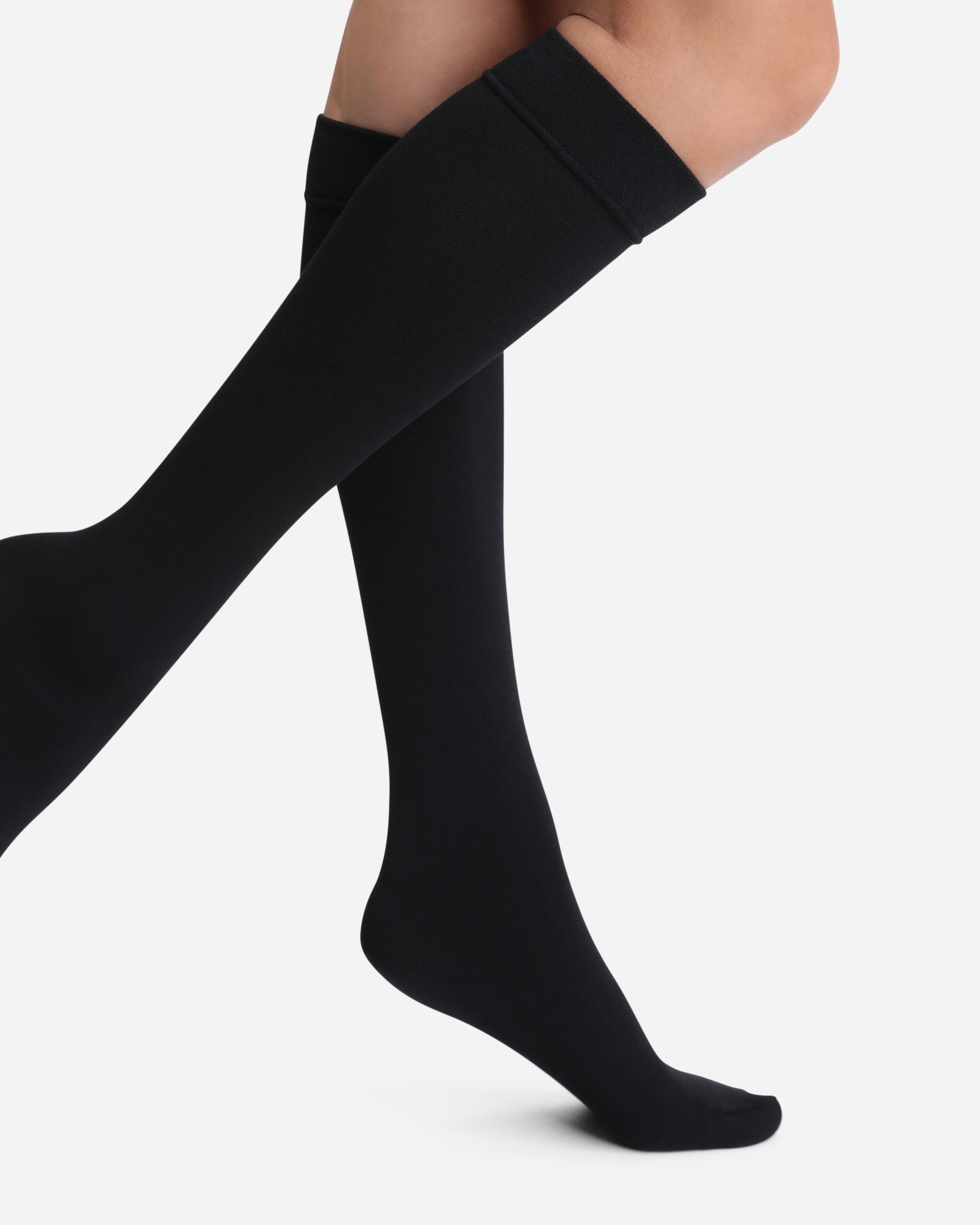 Imagen 0 de Calcetines altos mujer forro polar térmico Negro