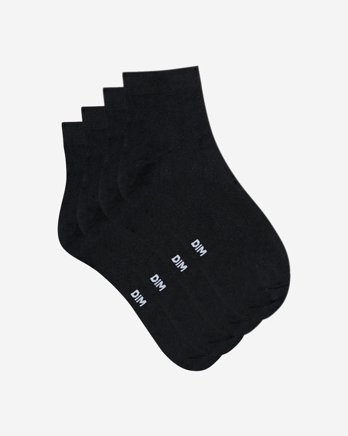 Pack de 2 calcetines tobilleros de mujer skin extra suaves - Dim - Negro Negro-2