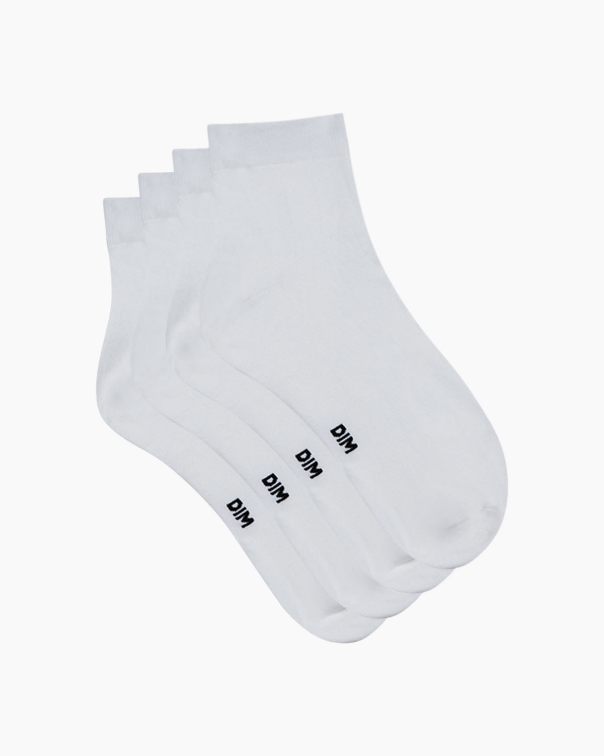 Pack de 2 calcetines tobilleros de mujer skin extra suaves - Dim - Blanco Blanco-2