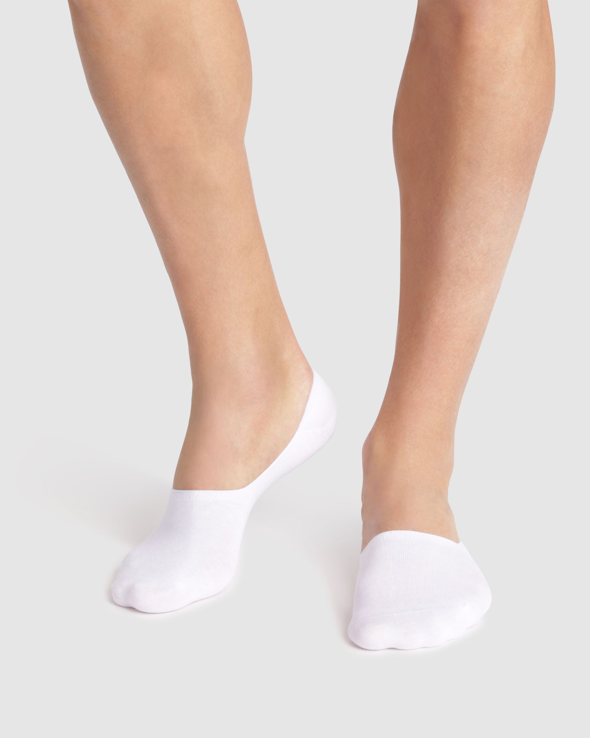 Pack de dos salvapies de hombre algodón antideslizante - Dim - Blanco Blanco-1