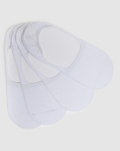 Imagen 0 de Pack de dos pares de pinkies de hombre en color blanco con refuerzo de silicona