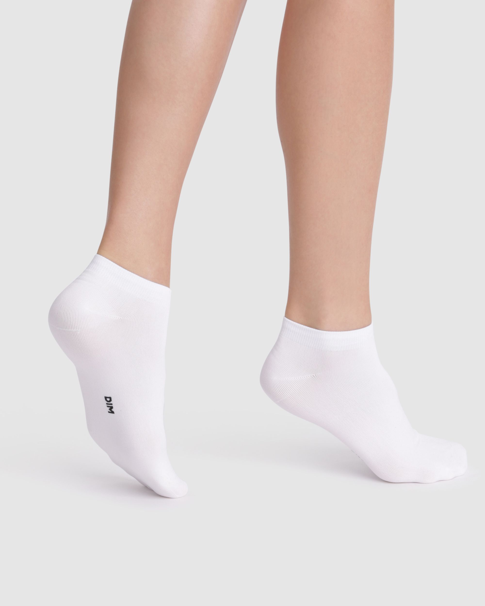 Pack de 2 calcetines tobilleros de mujer skin suaves efecto segunda piel - Dim - Blanco Blanco-1