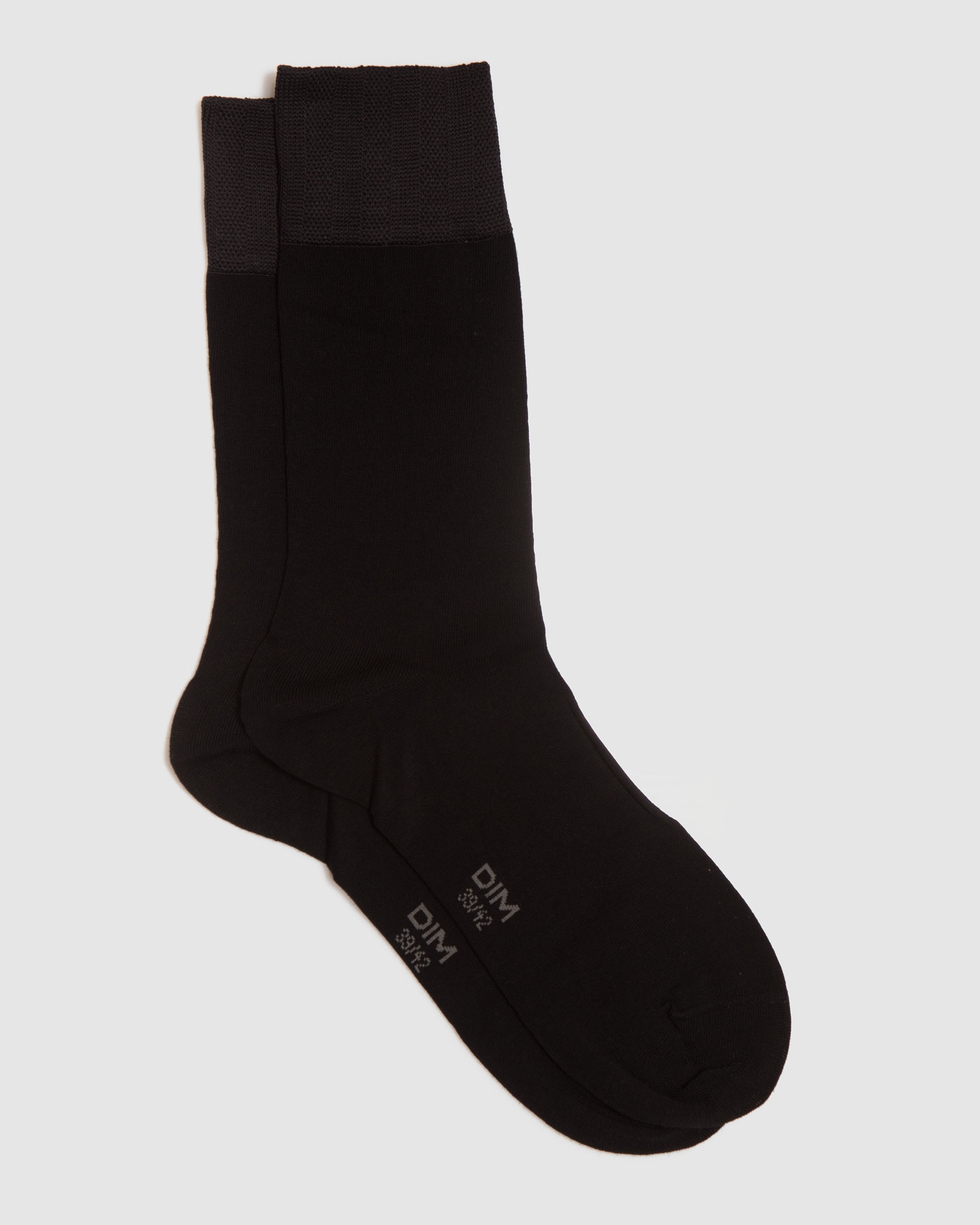 Calcetines de hombre altos borde sin compresión - Dim - Negro Negro-3