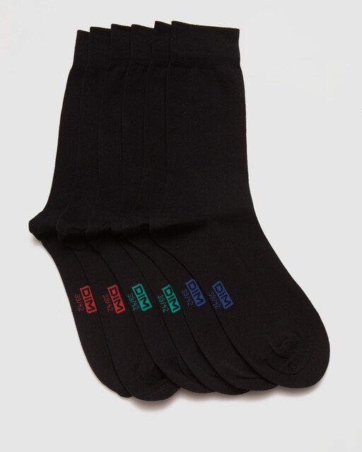 Imagen 0 de Pack de tres pares de calcetines de hombre cortos en color negro
