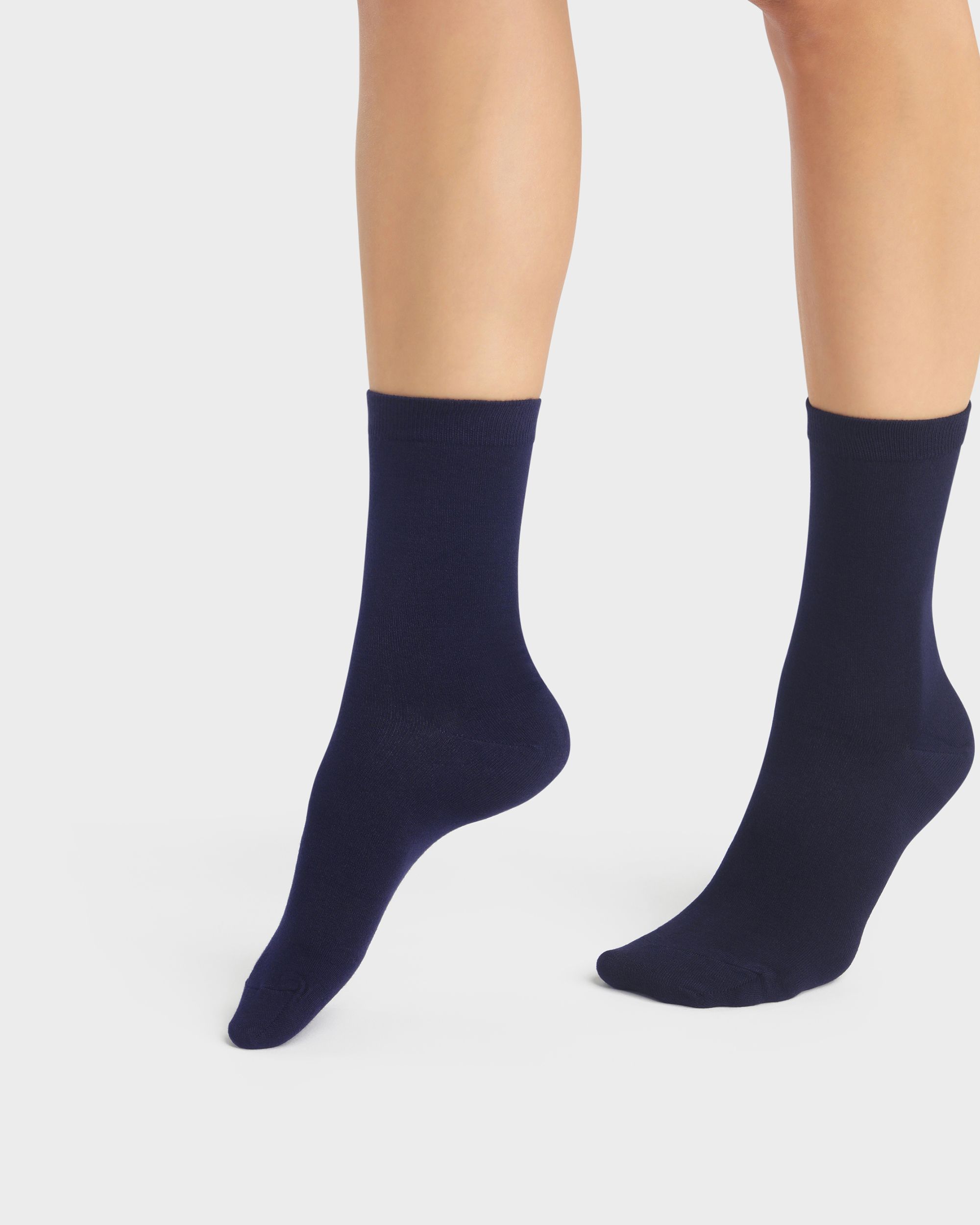 Pack de 2 suaves calcetines de fibra de bambú - Dim - Azul marino Azul marino-1