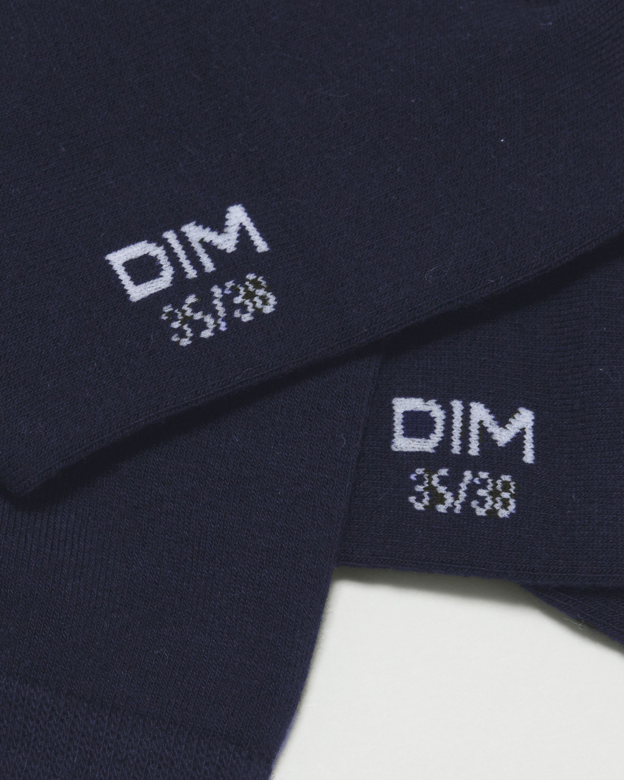 Pack de 2 suaves calcetines de fibra de bambú - Dim - Azul marino Azul marino-3