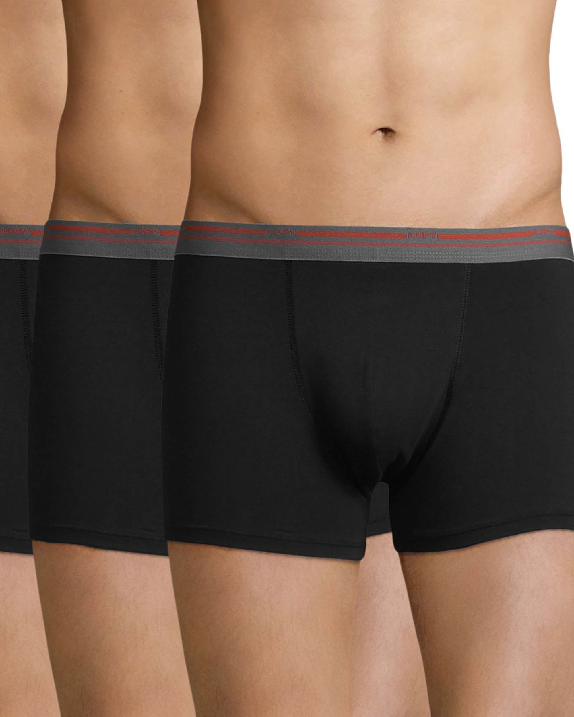 Pack de tres bóxers algodón elástico básico y cómodo dim classic colors - Negro Negro-2