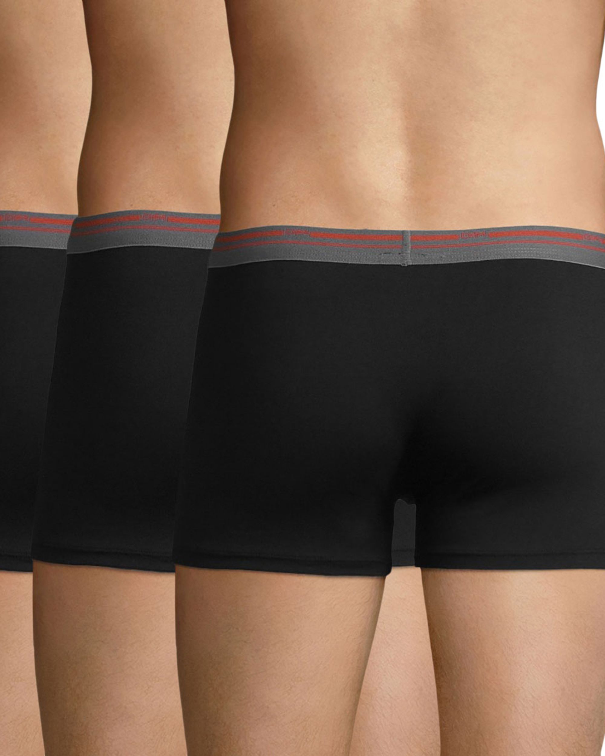 Pack de tres bóxers algodón elástico básico y cómodo dim classic colors - Negro Negro-3