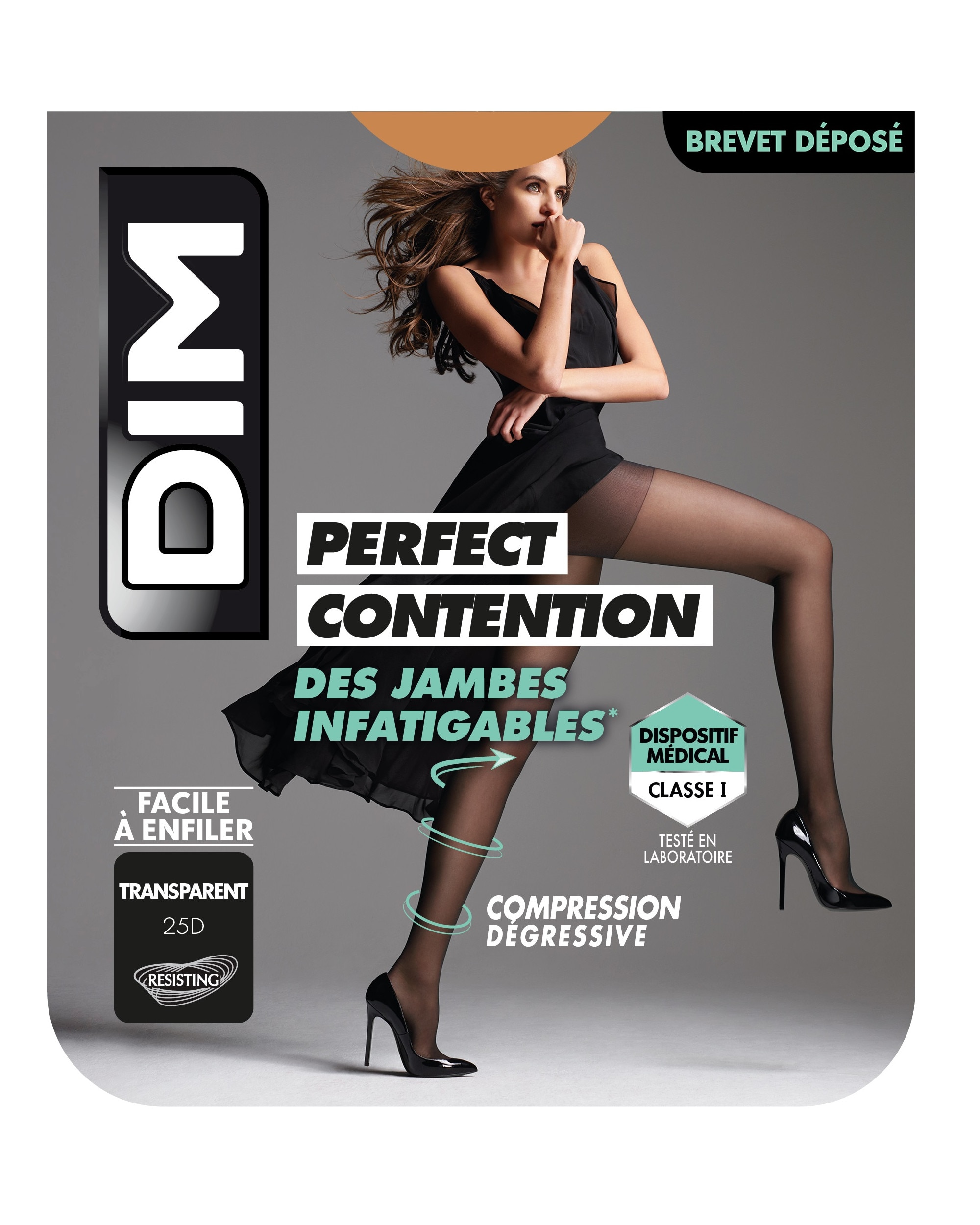 Panty de compresión perfect contention transparente piernas cansadas - Dim - Natural Natural-1