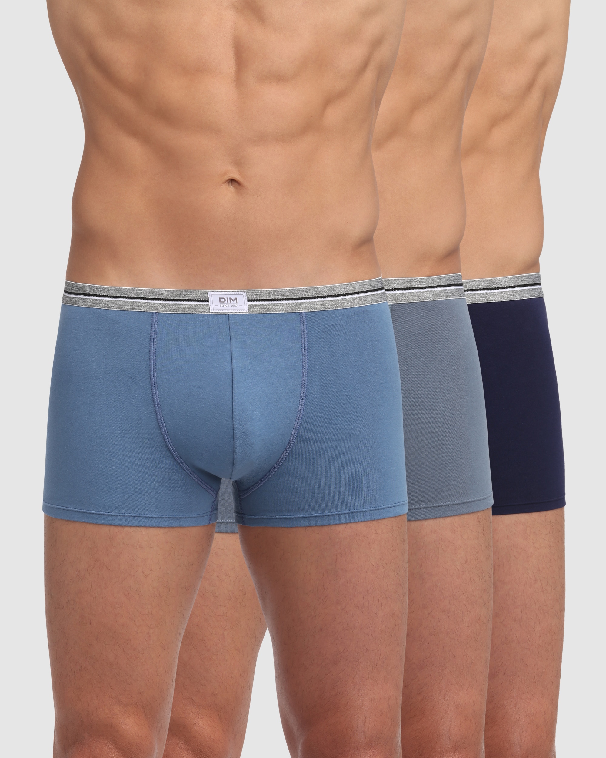 Imagen 0 de Pack de tres bóxers de punto de hombre en tonos azules Azul