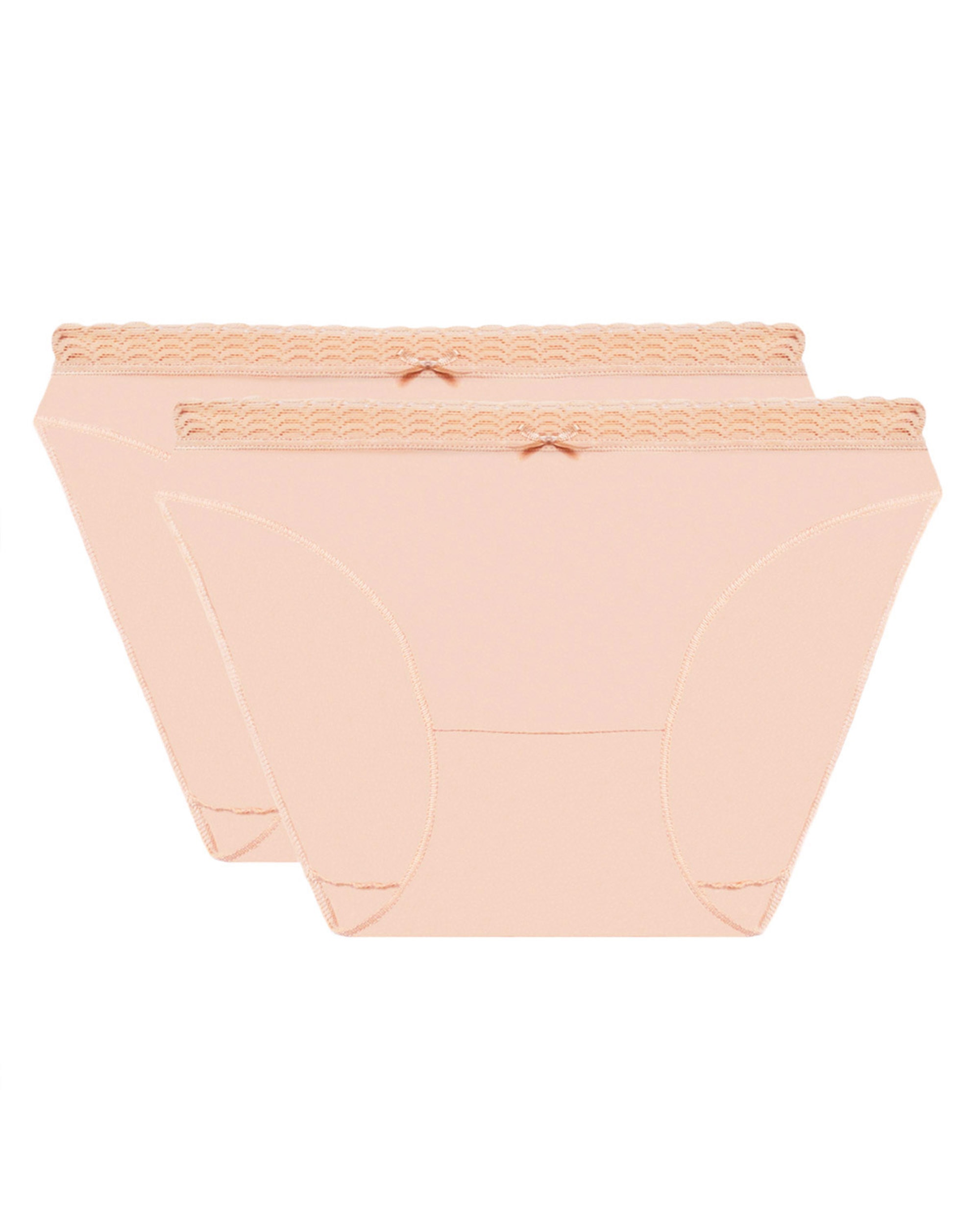 Pack de 2 bragas de algodón elástico - Dim - Rosa Rosa-4