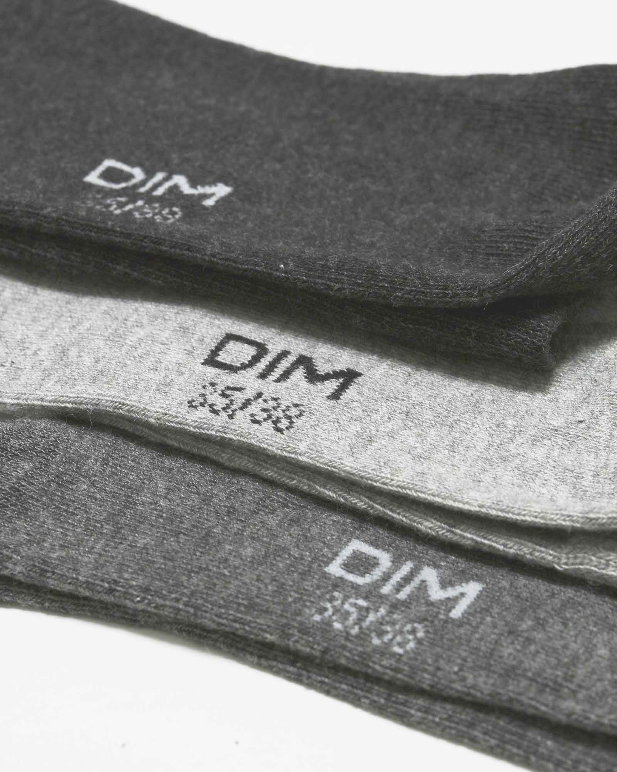 Pack de 3 calcetines de mujer de algodón - Dim - Gris Gris-3