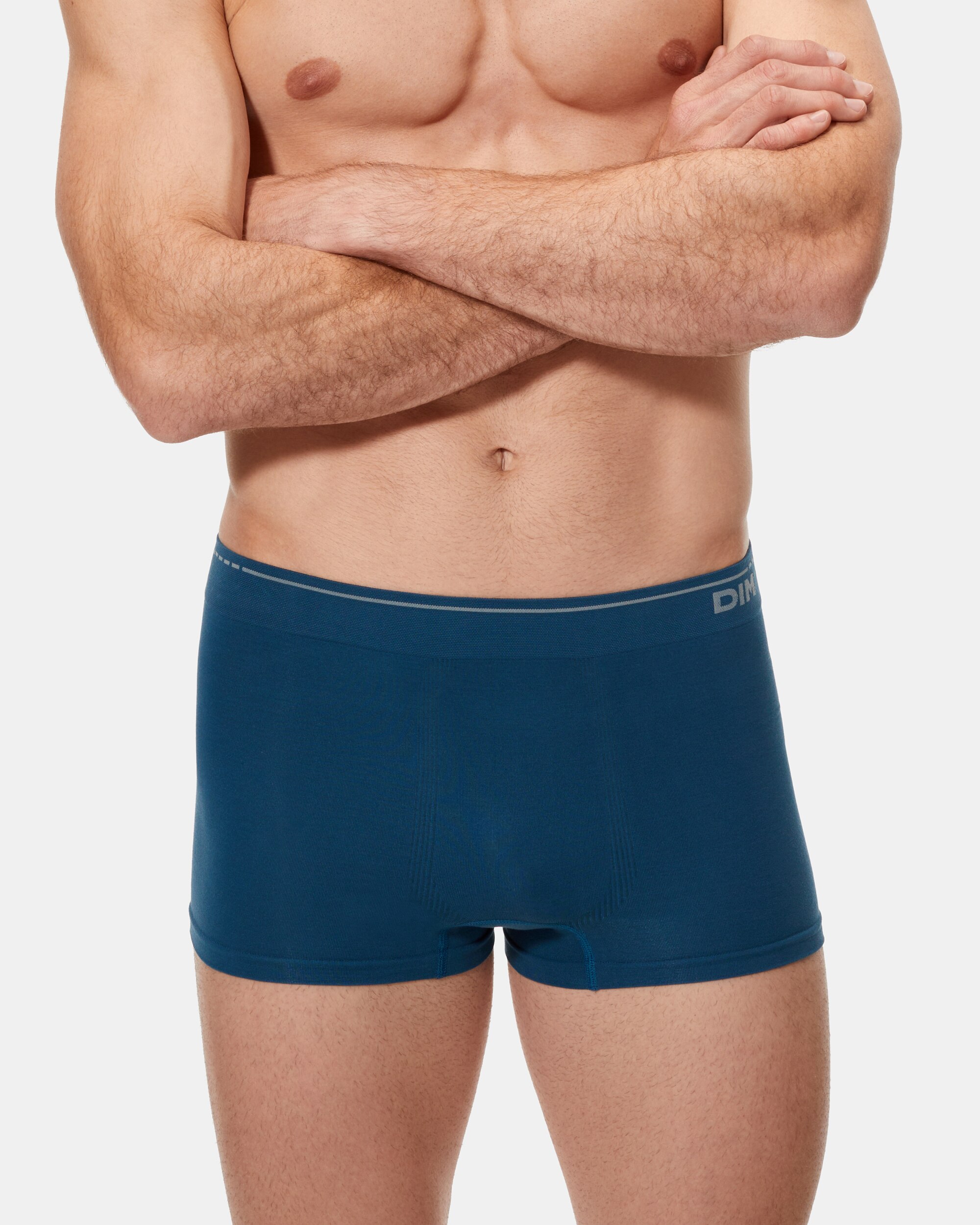 Pack de dos bóxers de punto de hombre sin costuras en tonos azules - Dim - Rojo Rojo-2