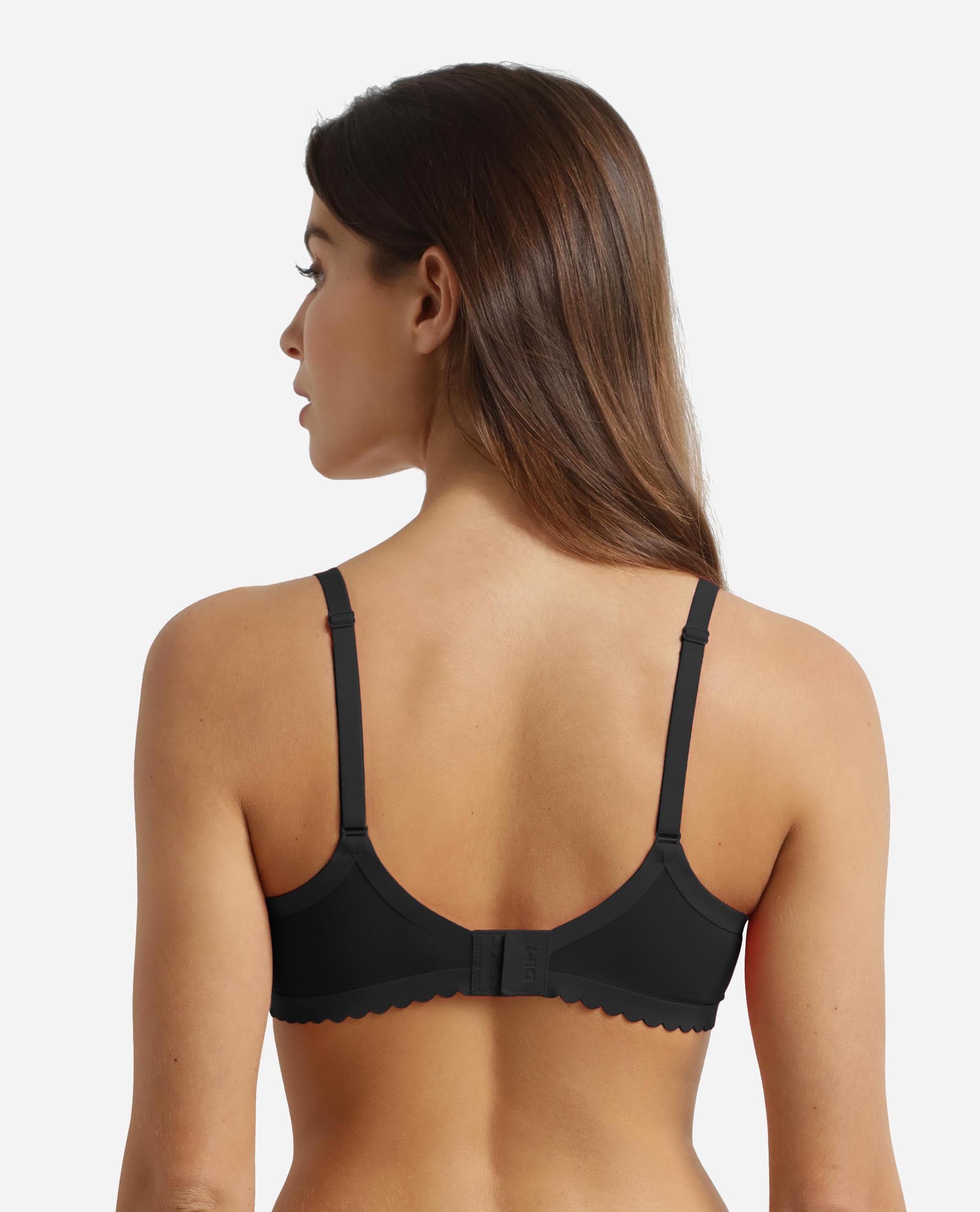 Sujetador con aros con transparencias y microfibra body touch - Dim - Negro Negro-2