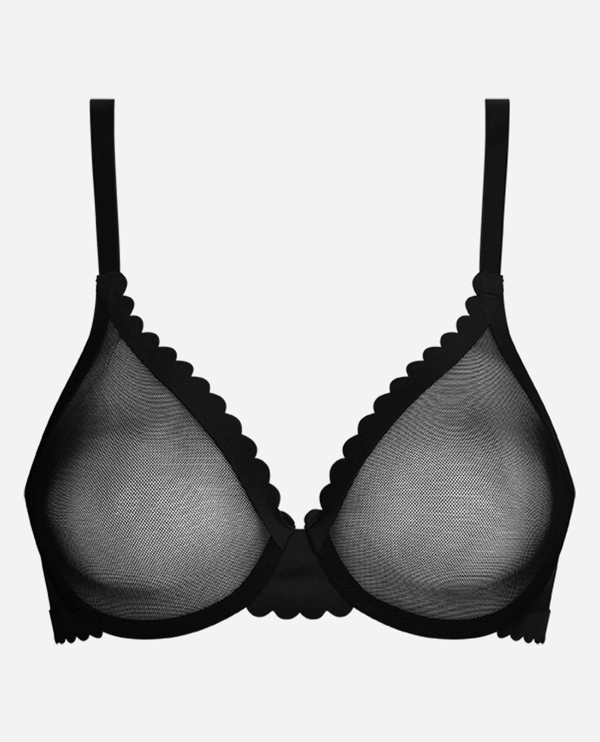 Sujetador con aros con transparencias y microfibra body touch - Dim - Negro Negro-5