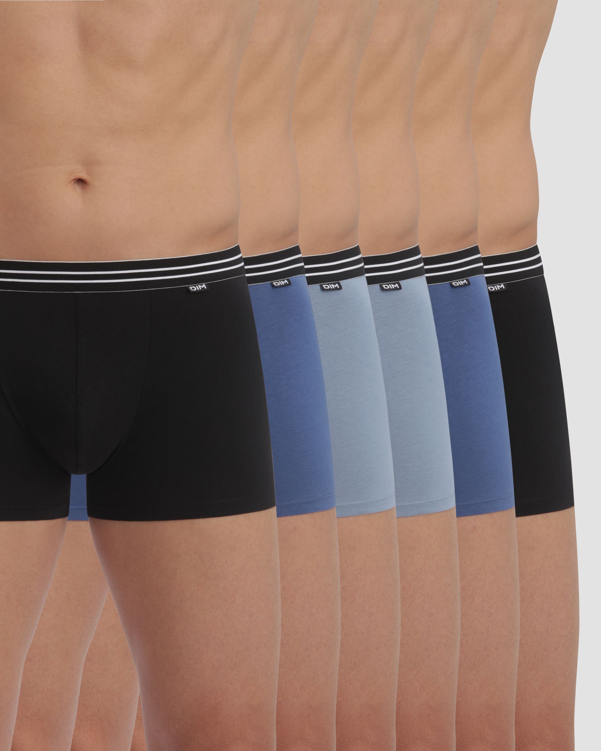 Imagen 0 de Pack de seis bóxers de algodón elástico en varios colores con cinturilla discreta ecodim Multicolor